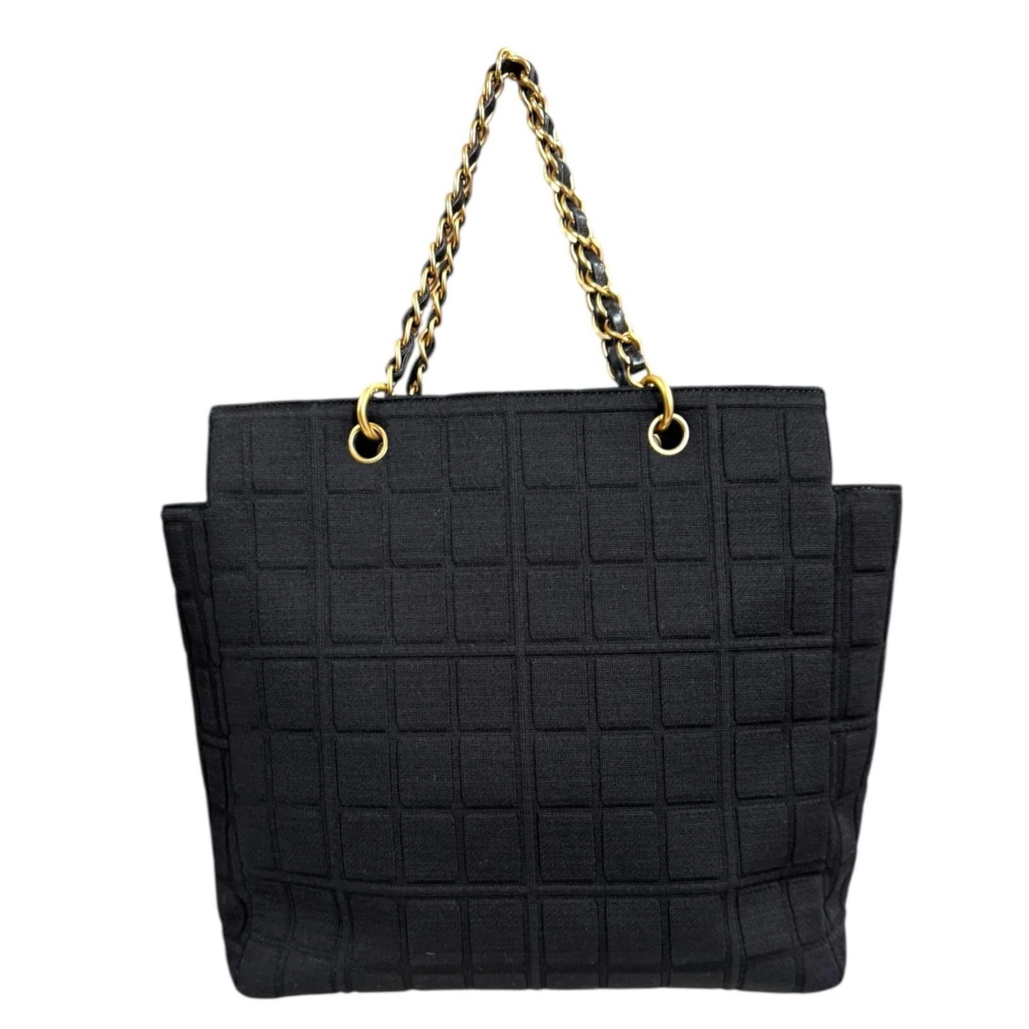 Vintage Chocolate Bar Tote Quilted Lambskin Medium - Image 3