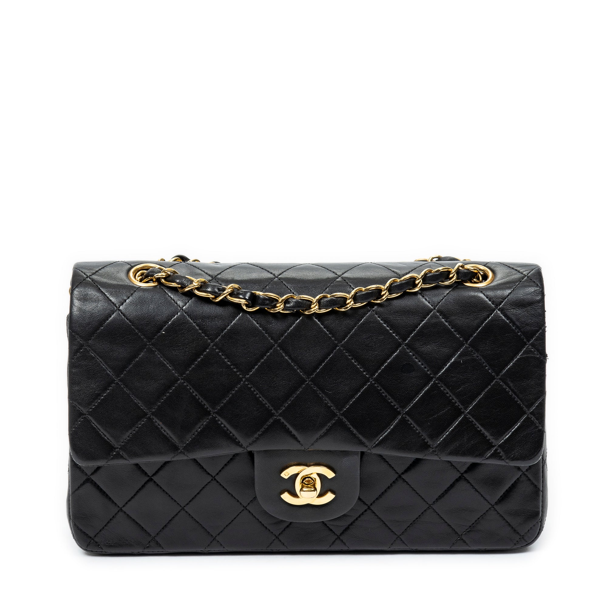 Vintage Classic Double Flap Bag Quilted Lambskin Medium
