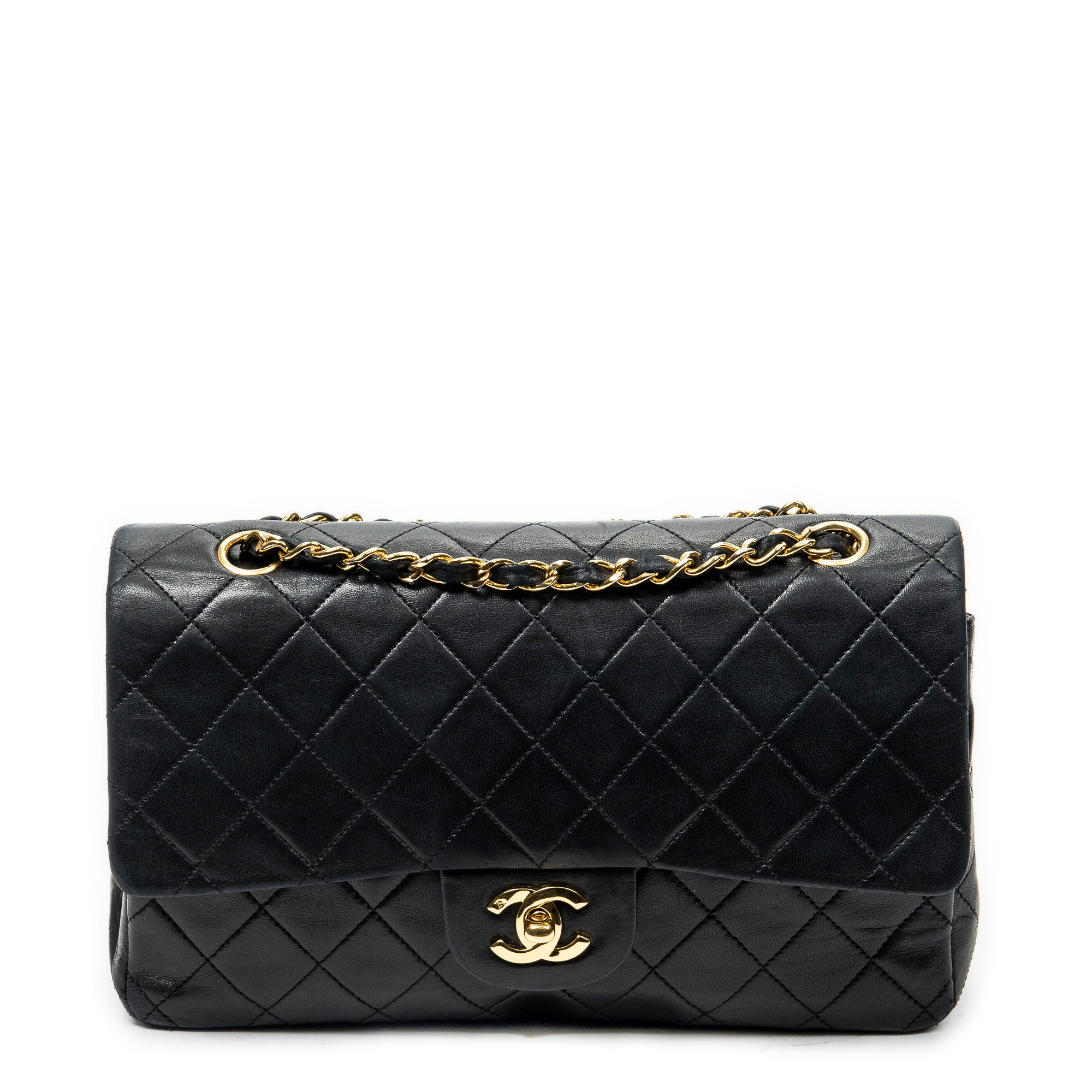 Vintage Classic Double Flap Bag Quilted Lambskin Medium