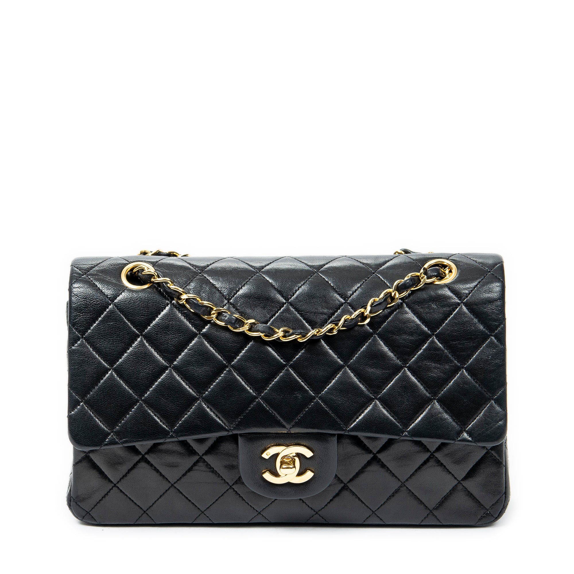 Vintage Classic Double Flap Bag Quilted Lambskin Medium
