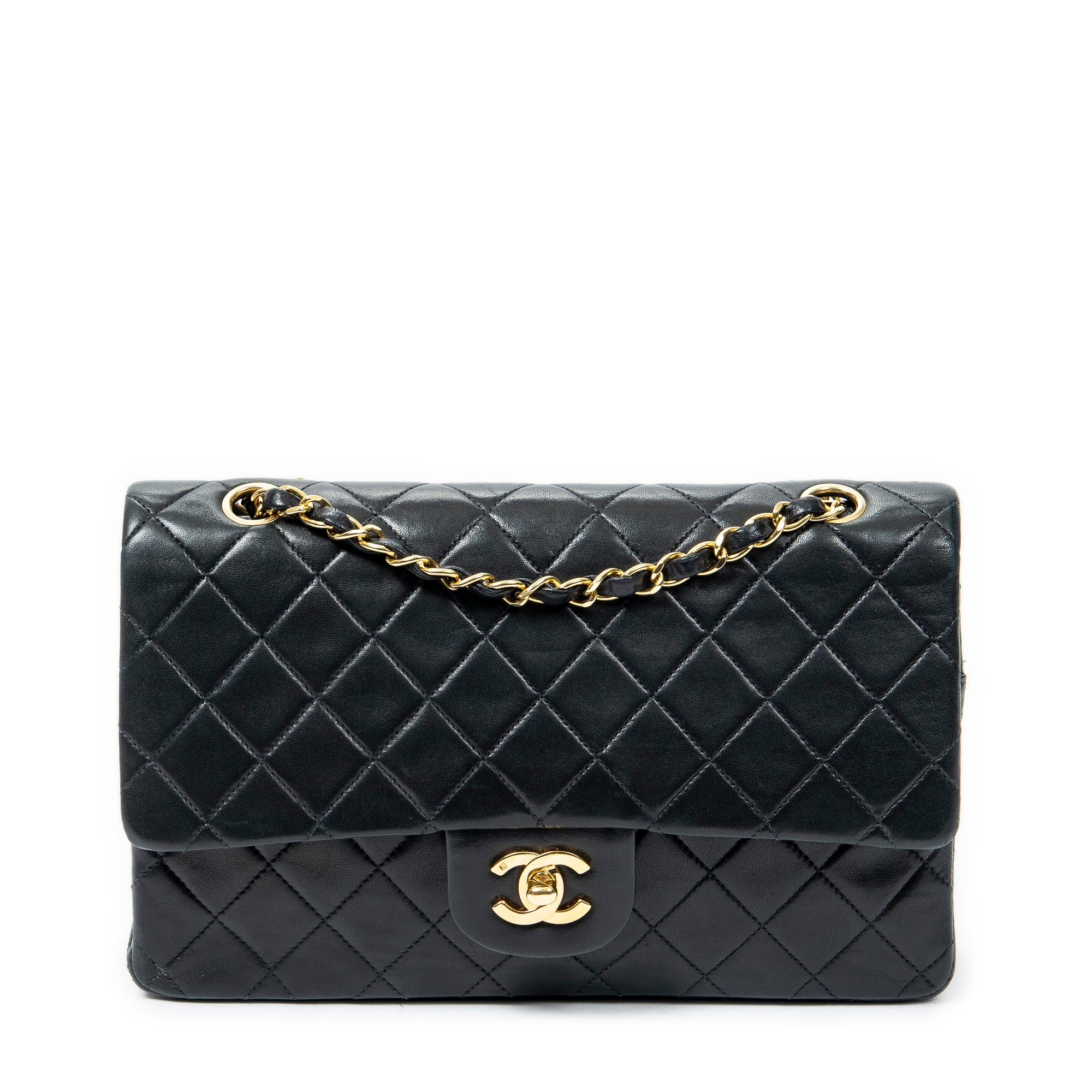 Vintage Classic Double Flap Bag Quilted Lambskin Medium