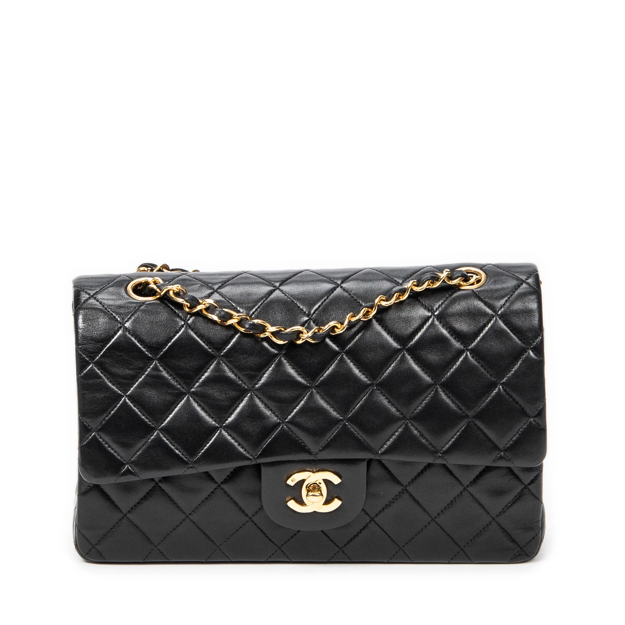 Vintage Classic Double Flap Bag Quilted Lambskin Medium