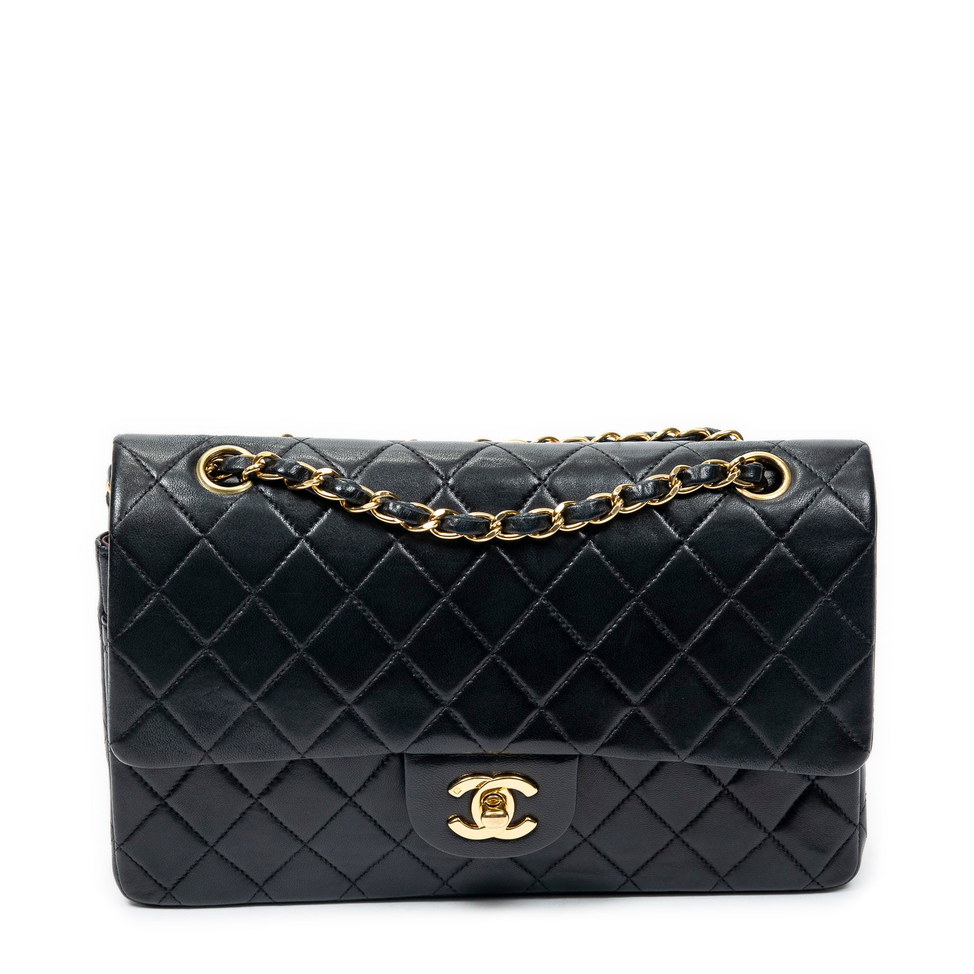 Vintage Classic Double Flap Bag Quilted Lambskin Medium