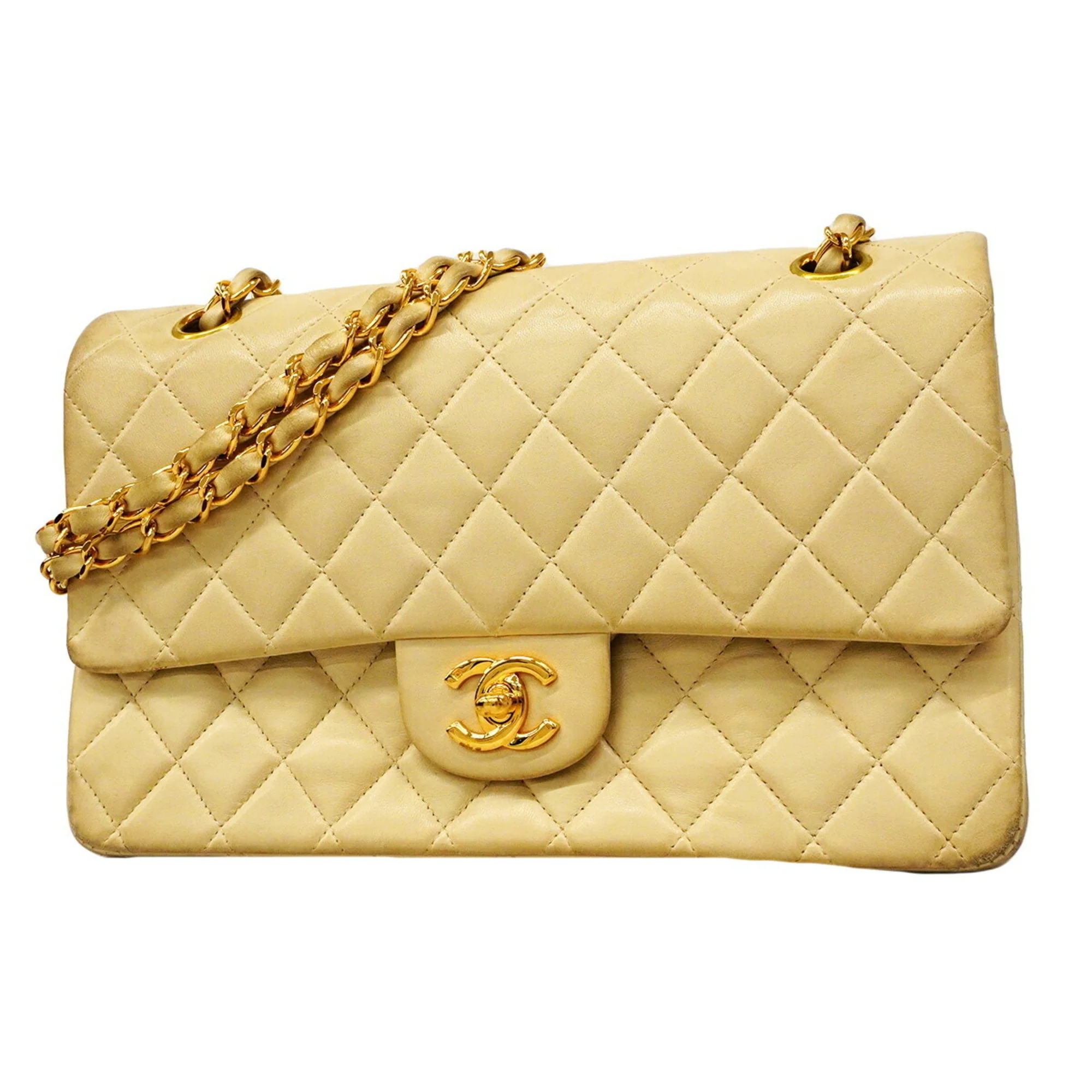 Vintage Classic Double Flap Bag Quilted Lambskin Medium