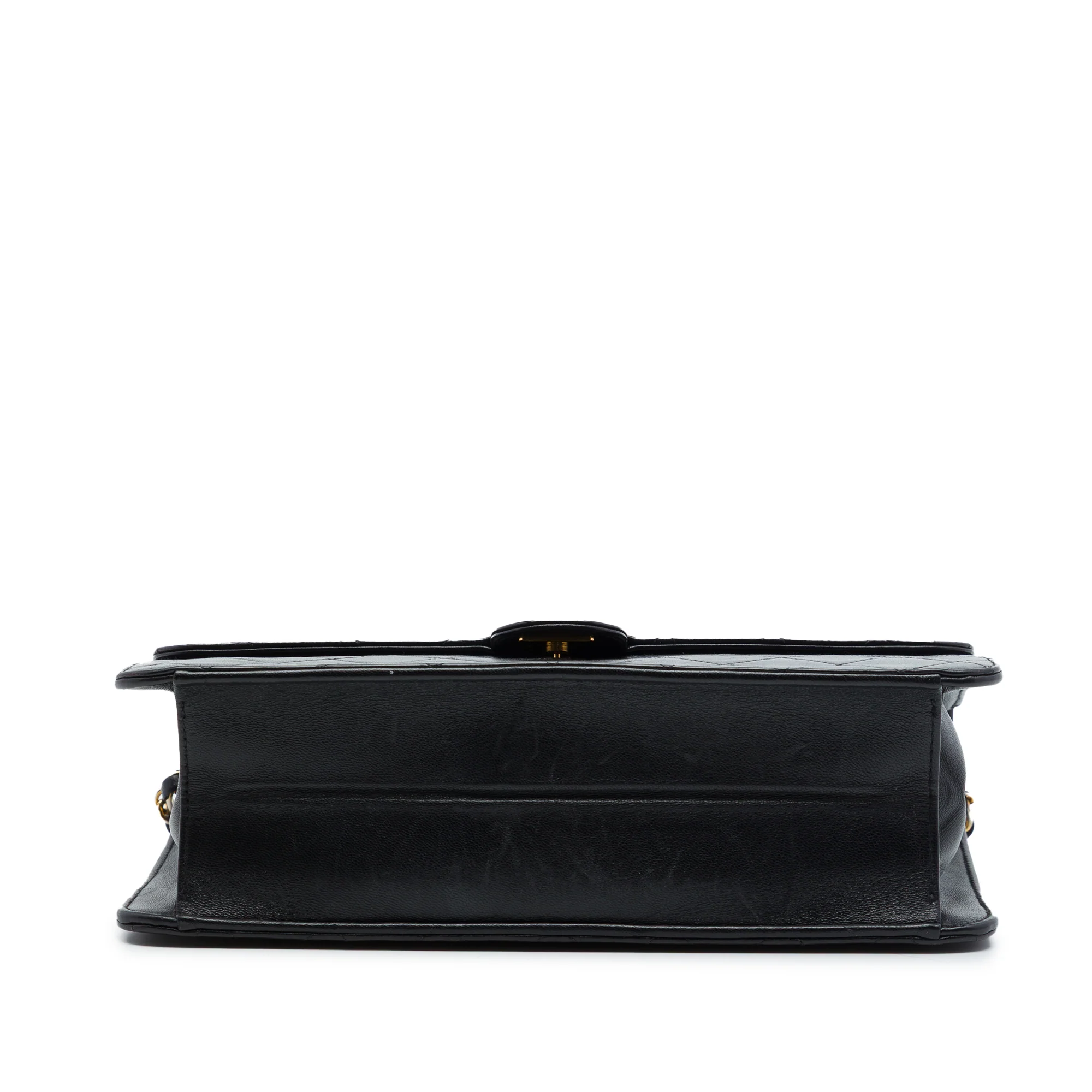 Vintage Clutch with Chain Quilted Leather Medium - Image 3