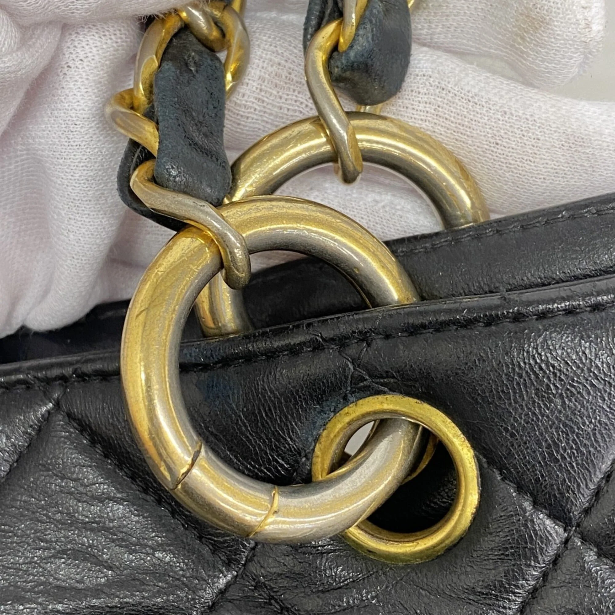 Vintage Grand Shopping Tote Quilted Lambskin - Image 8
