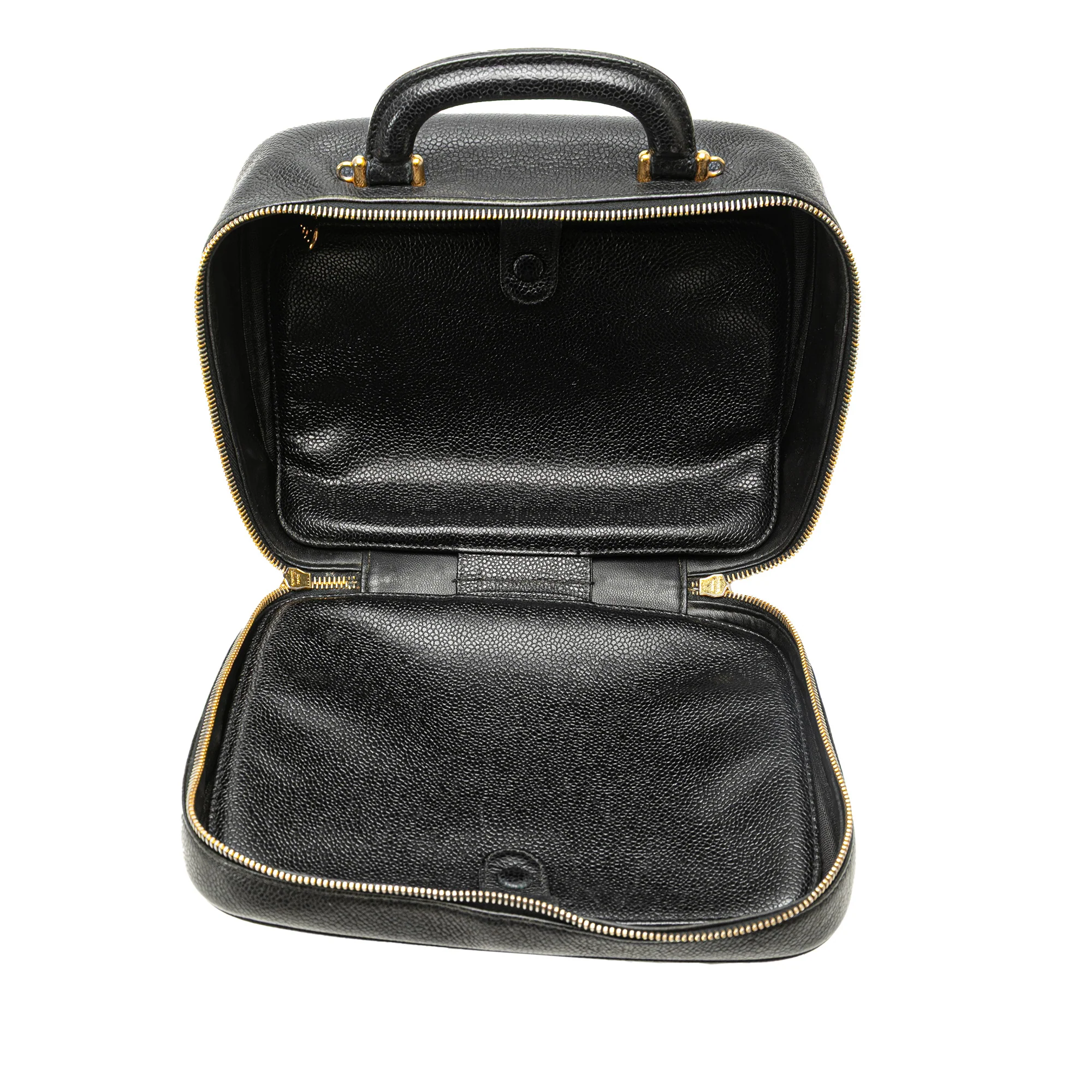 Vintage Timeless Zip Around Vanity Case Caviar Medium - Image 4