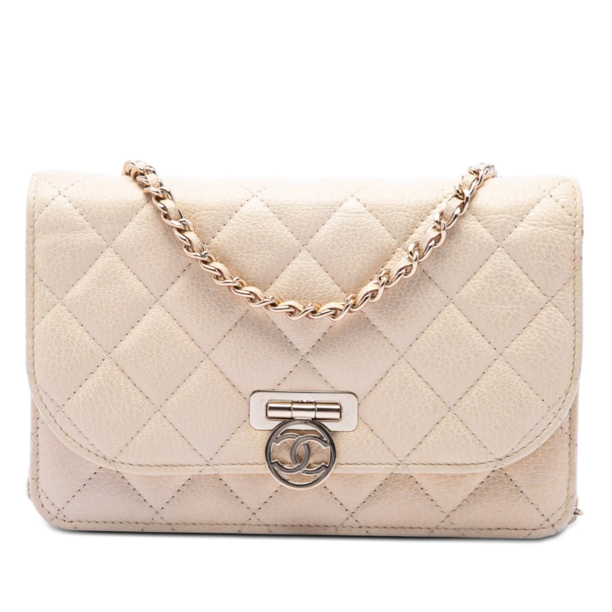 Wallet on Chain Quilted Caviar