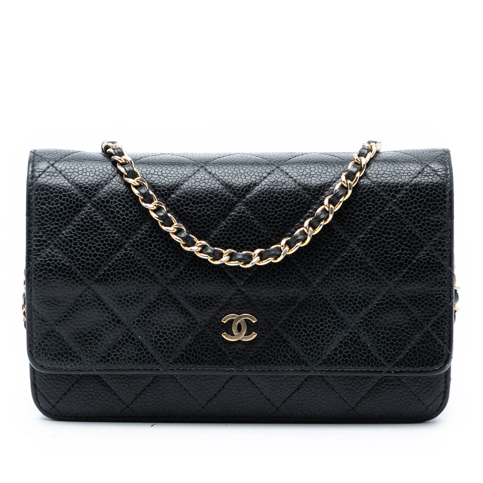 Wallet on Chain Quilted Caviar