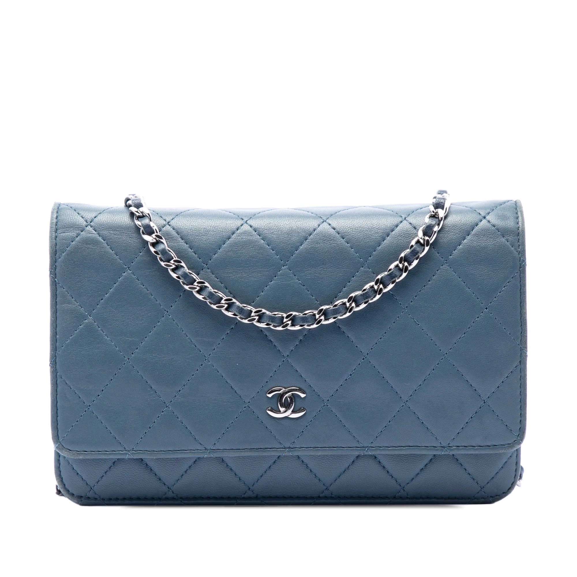 Wallet on Chain Quilted Lambskin