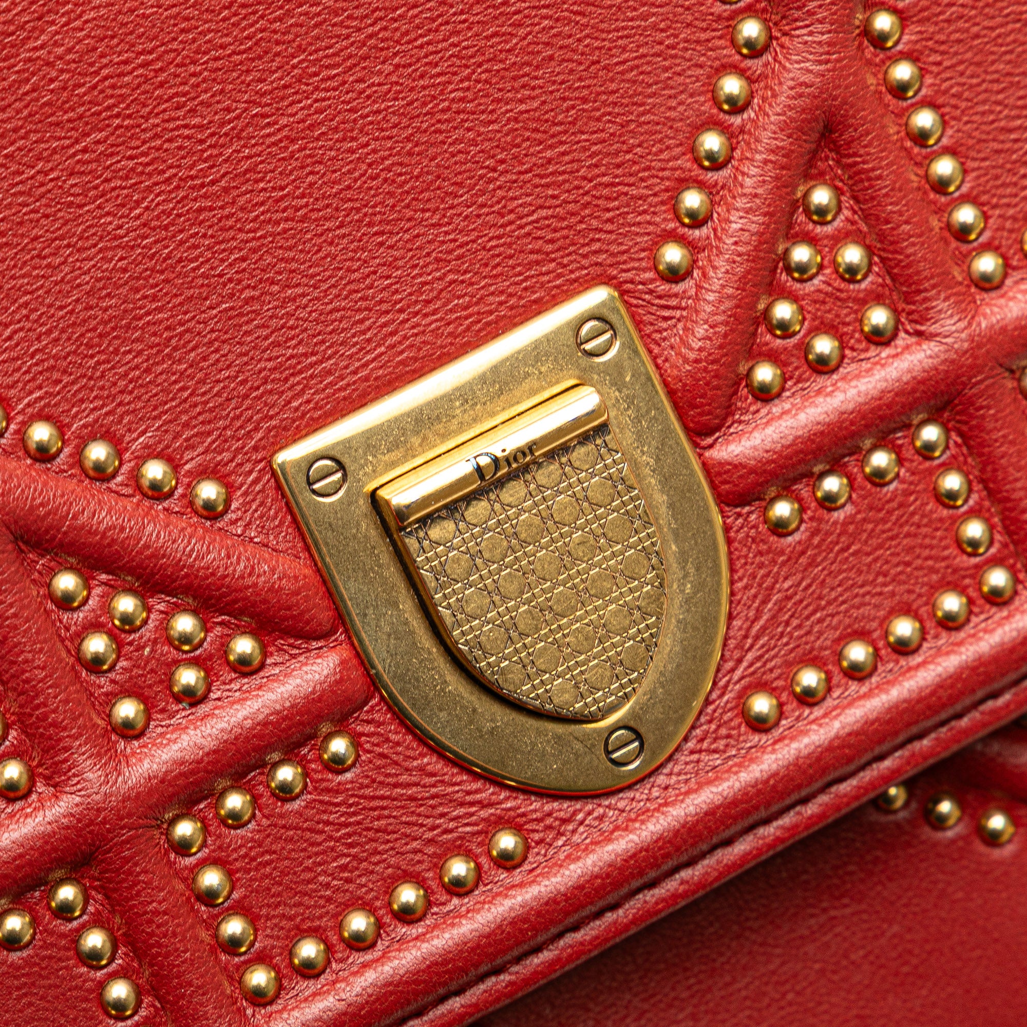 Diorama Vertical Clutch on Chain Studded Leather - Image 8