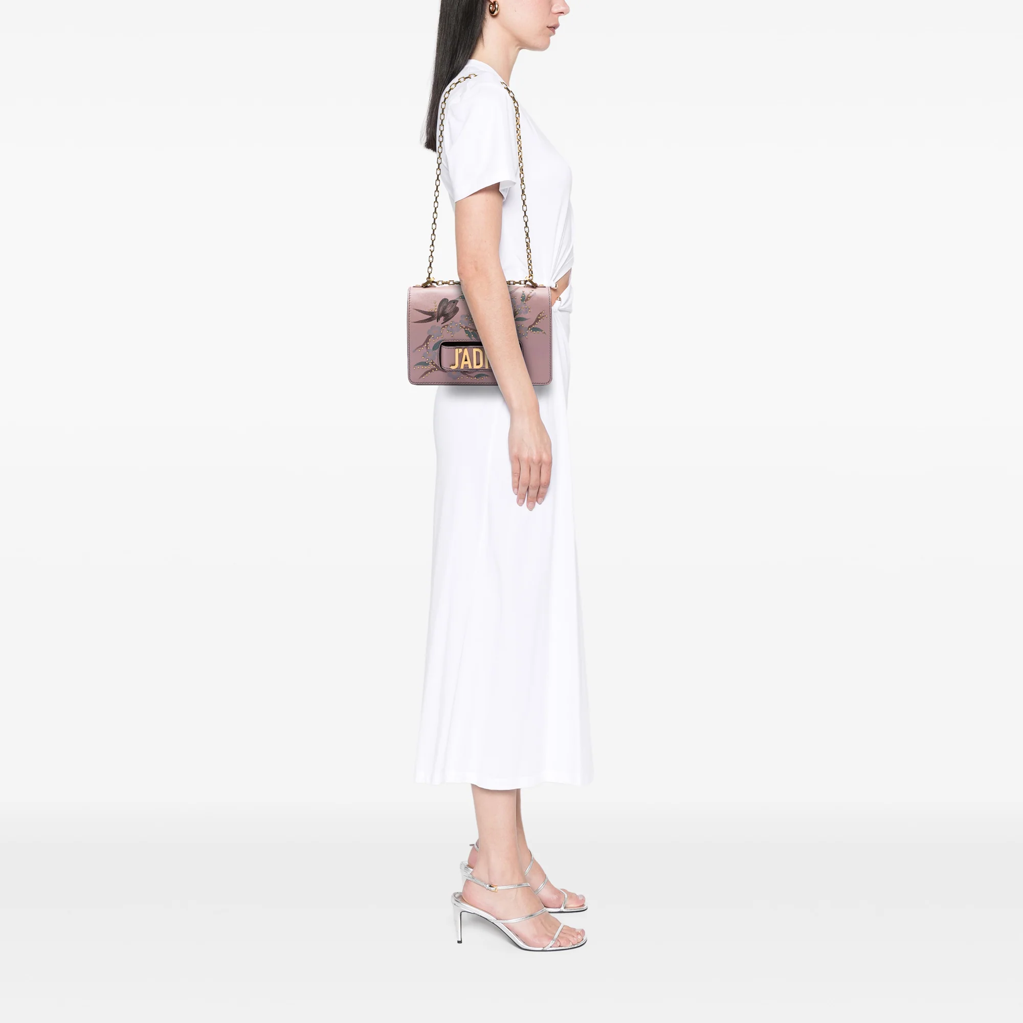 J'Adior Flap Bag Embellished Leather Medium - Image 6