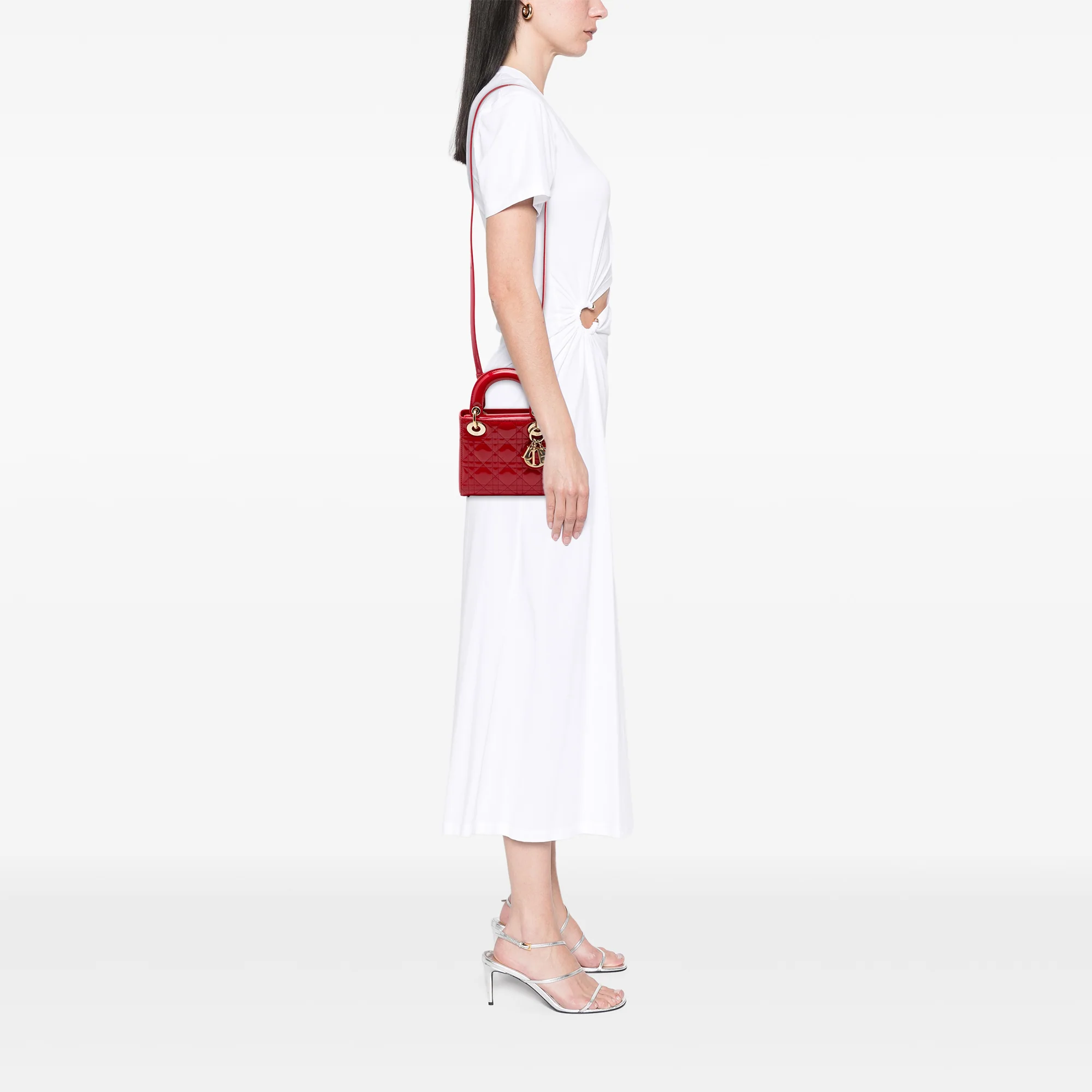 Lady Dior Bag Cannage Quilt Patent Mini - Image 6