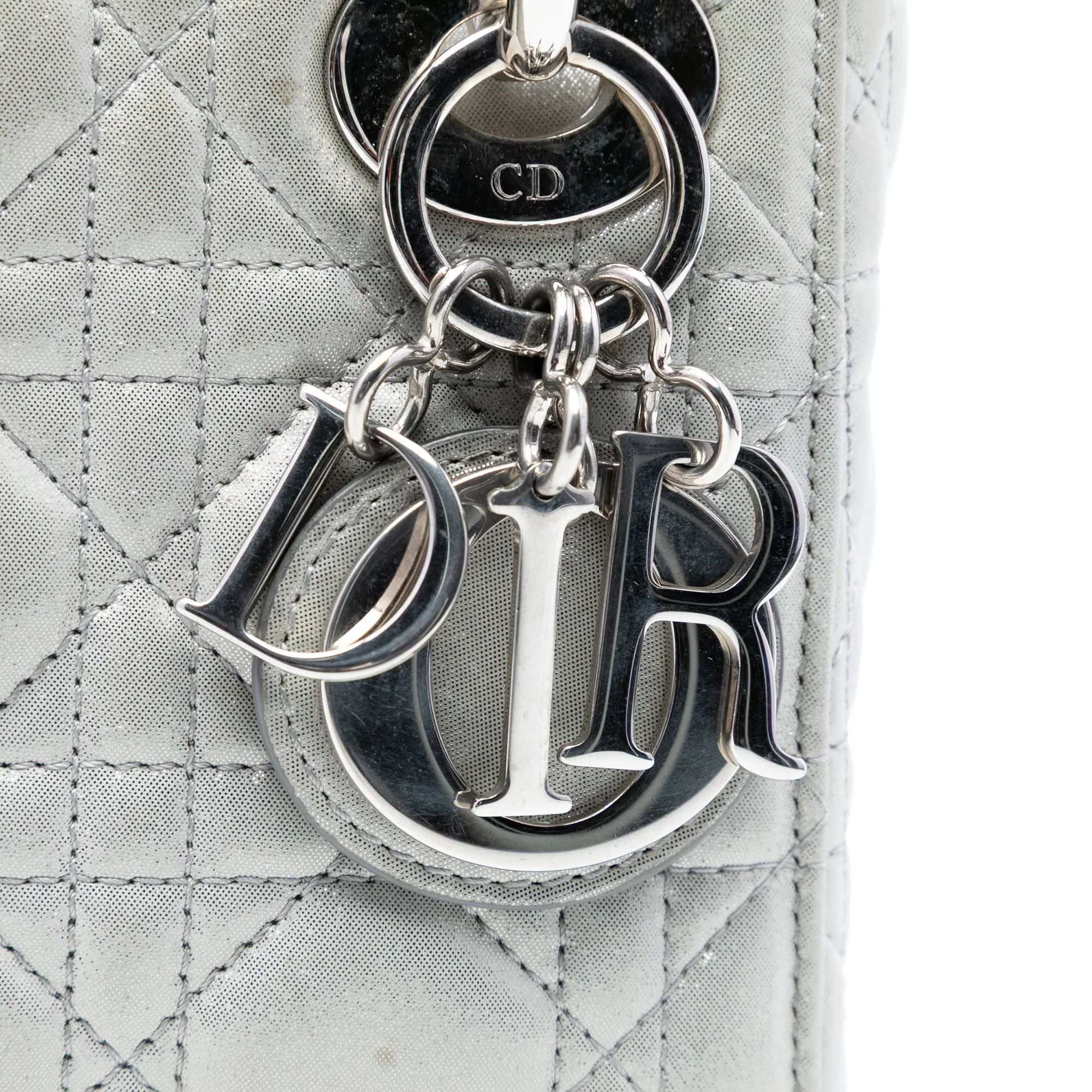 Lady Dior Chain Bag Cannage Quilt Iridescent Leather Mini - Image 6