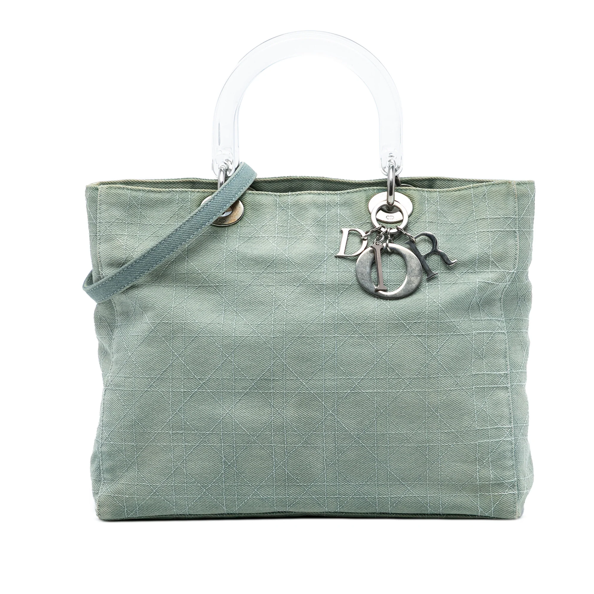 Vintage Lady Dior Bag Cannage Stitch Suede Large