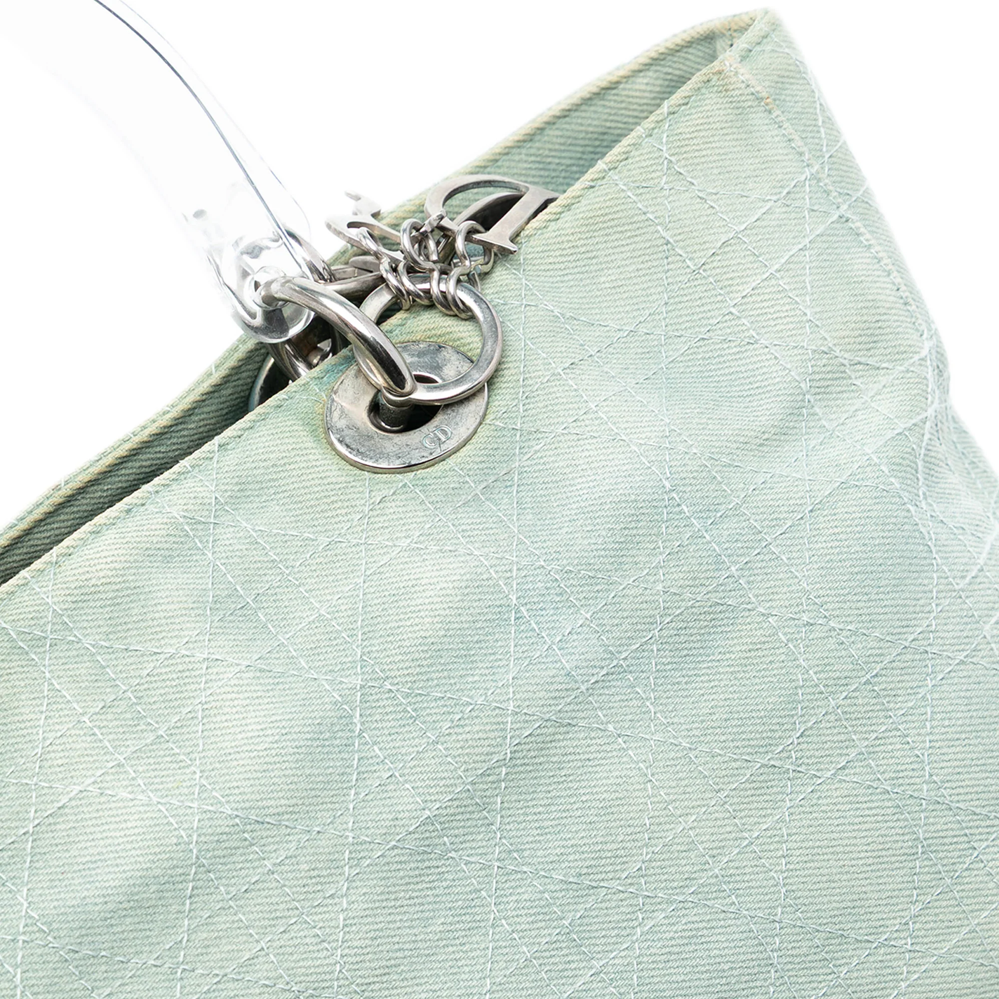 Vintage Lady Dior Bag Cannage Stitch Suede Large - Image 7