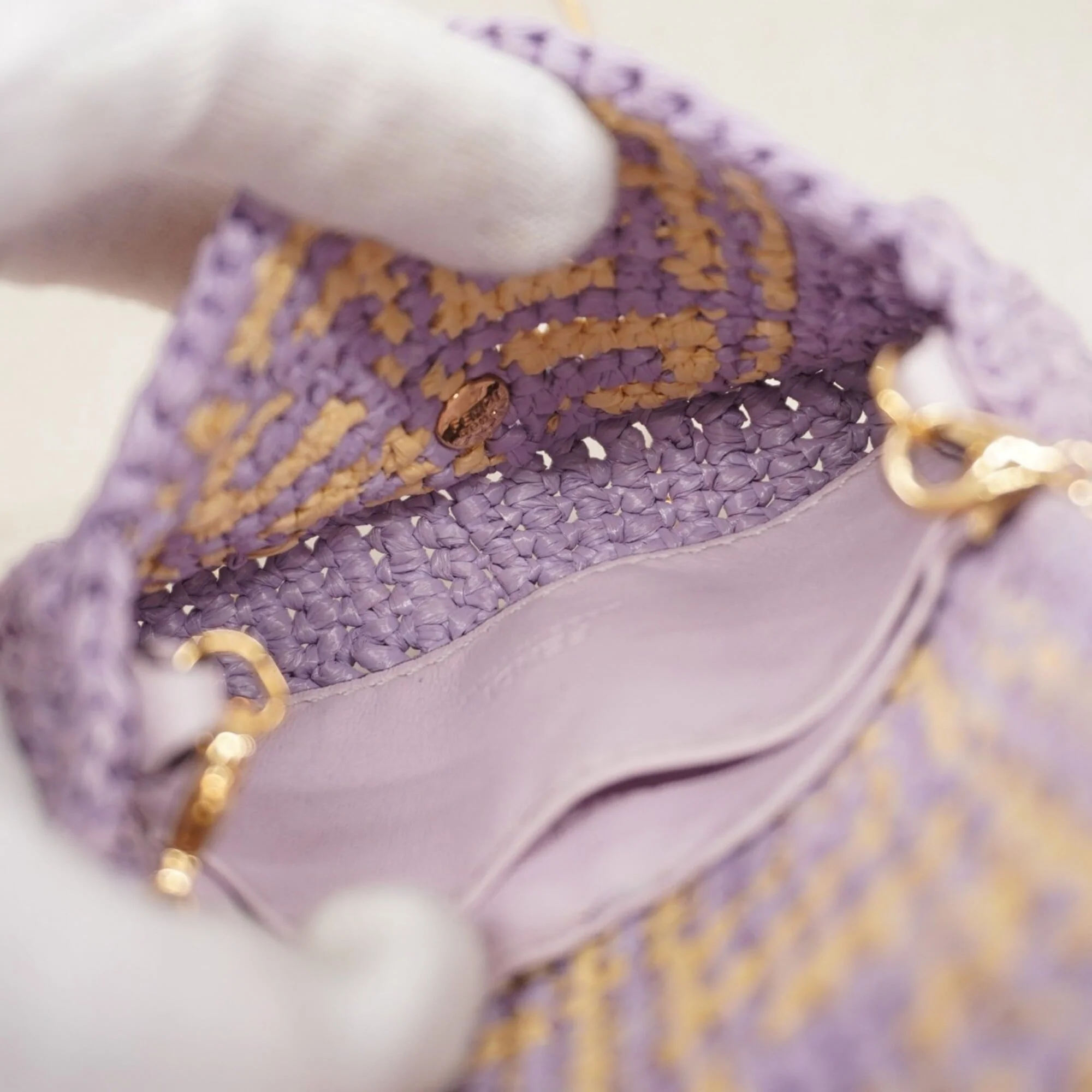 Baguette NM Bag Woven Raffia Medium - Image 4