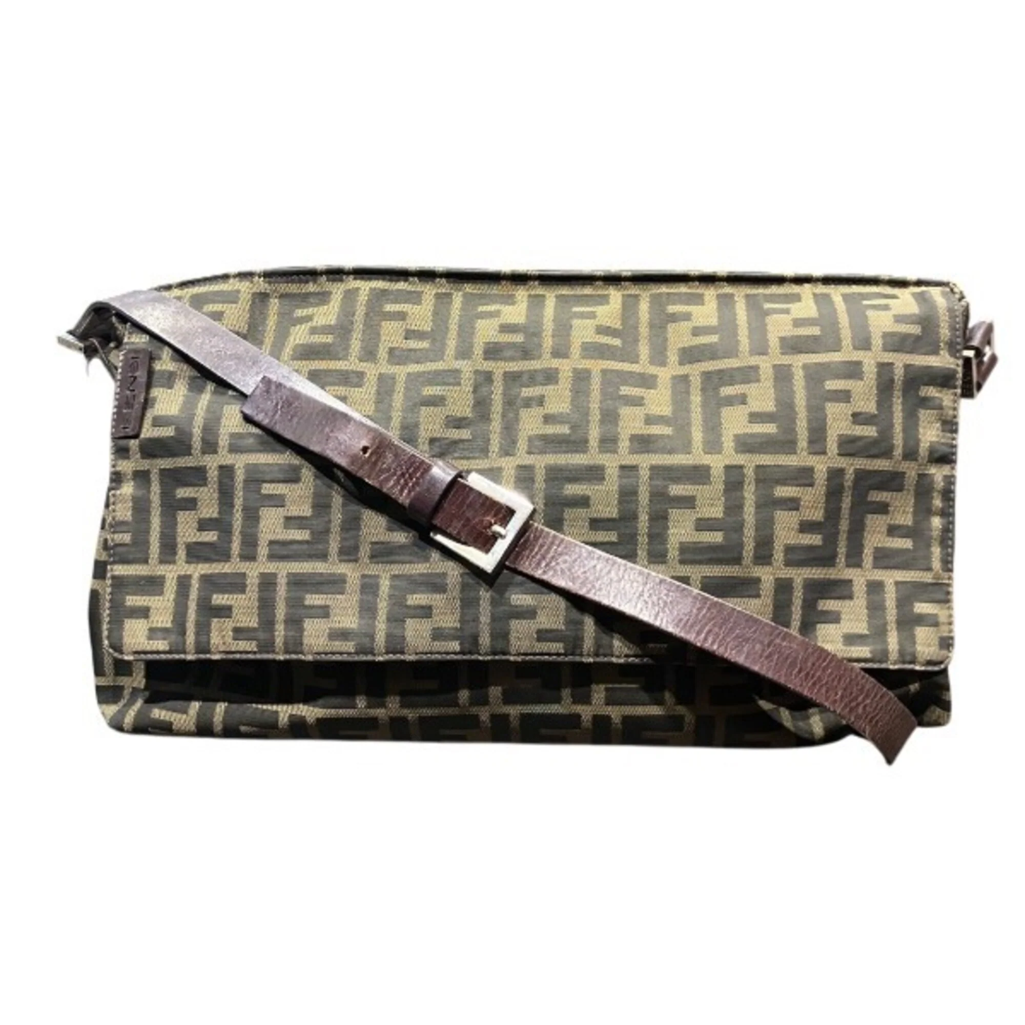 Flap Crossbody Bag Zucca Canvas Medium