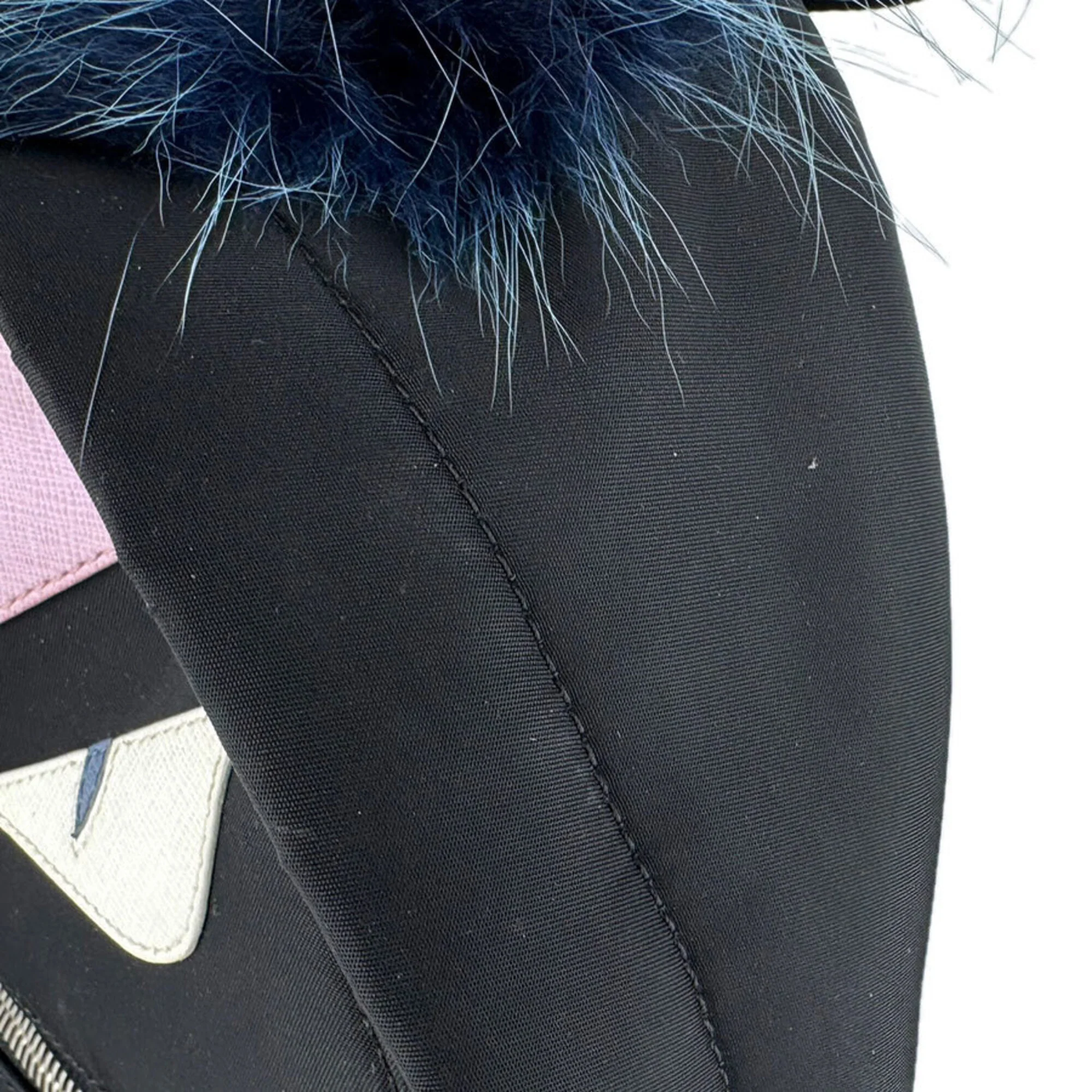 Monster Backpack Nylon with Leather and Fur Mini - Image 7
