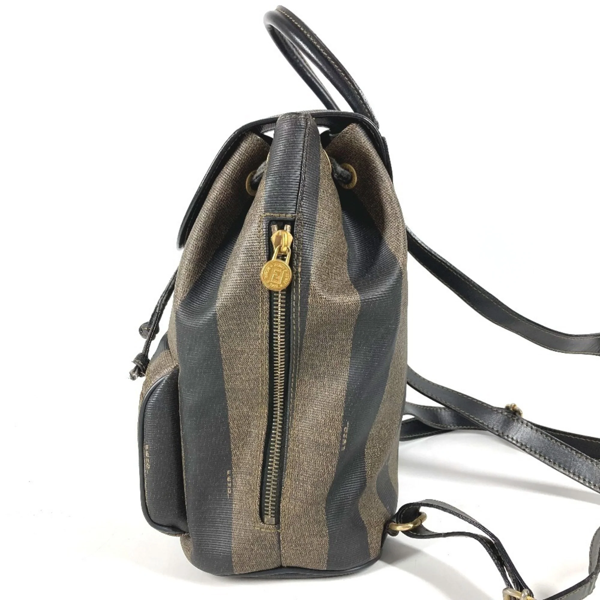 Pequin Front Pocket Backpack Coated Canvas Medium - Image 3