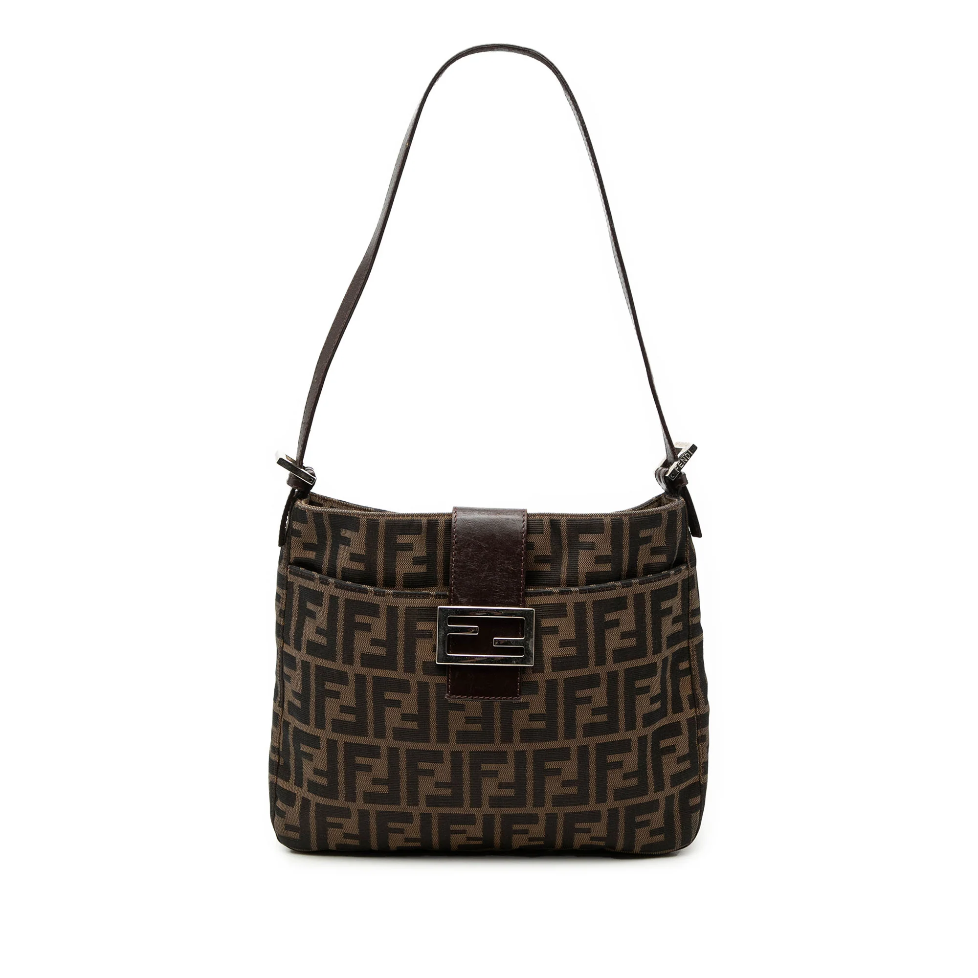 Vintage Shoulder Bag Zucca Canvas Medium