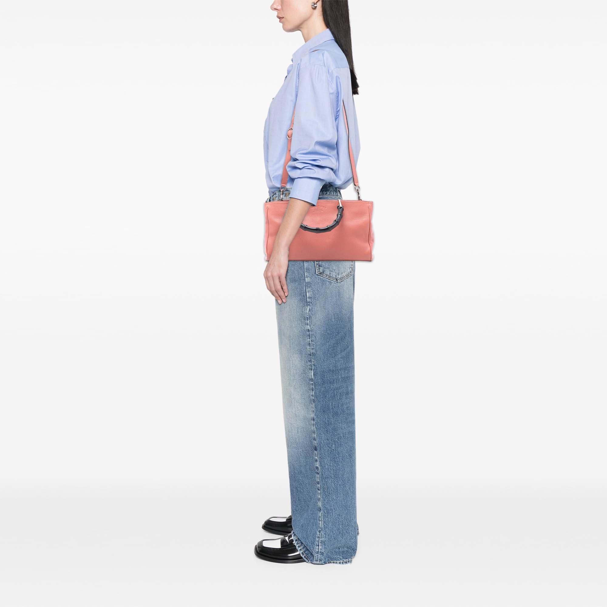 Bamboo Shopper Tote Leather Medium - Image 8