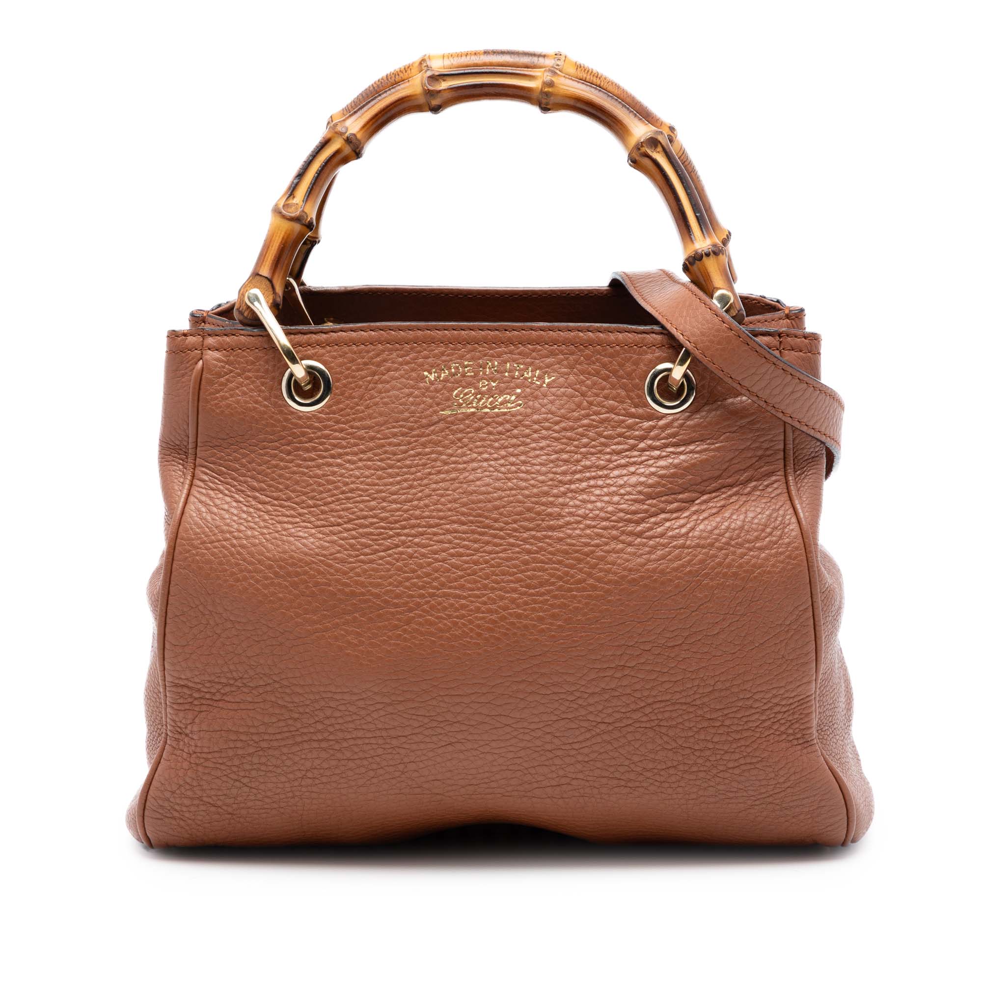 Bamboo Shopper Tote Leather Small