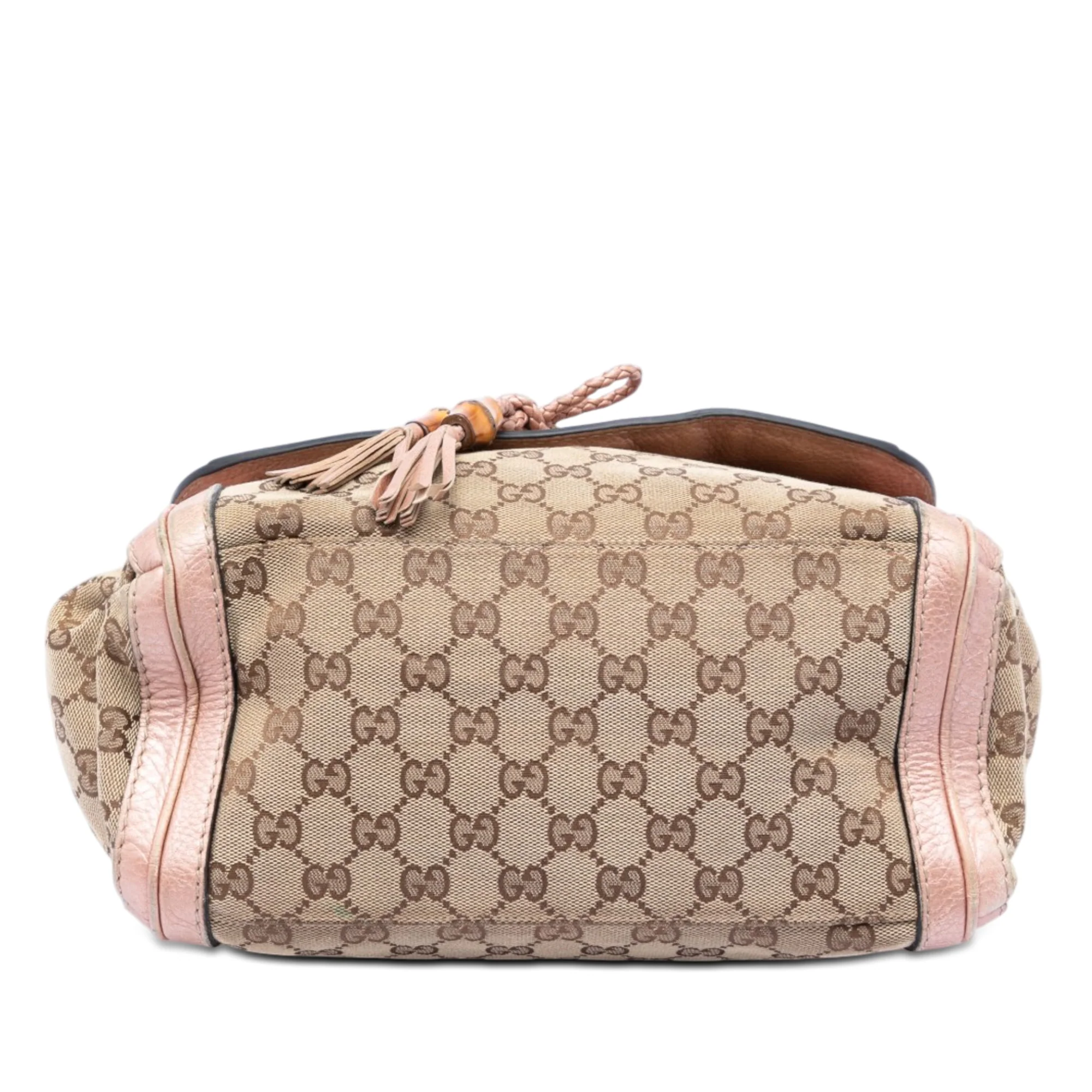Bella Flap Shoulder Bag GG Canvas with Leather Medium - Image 3