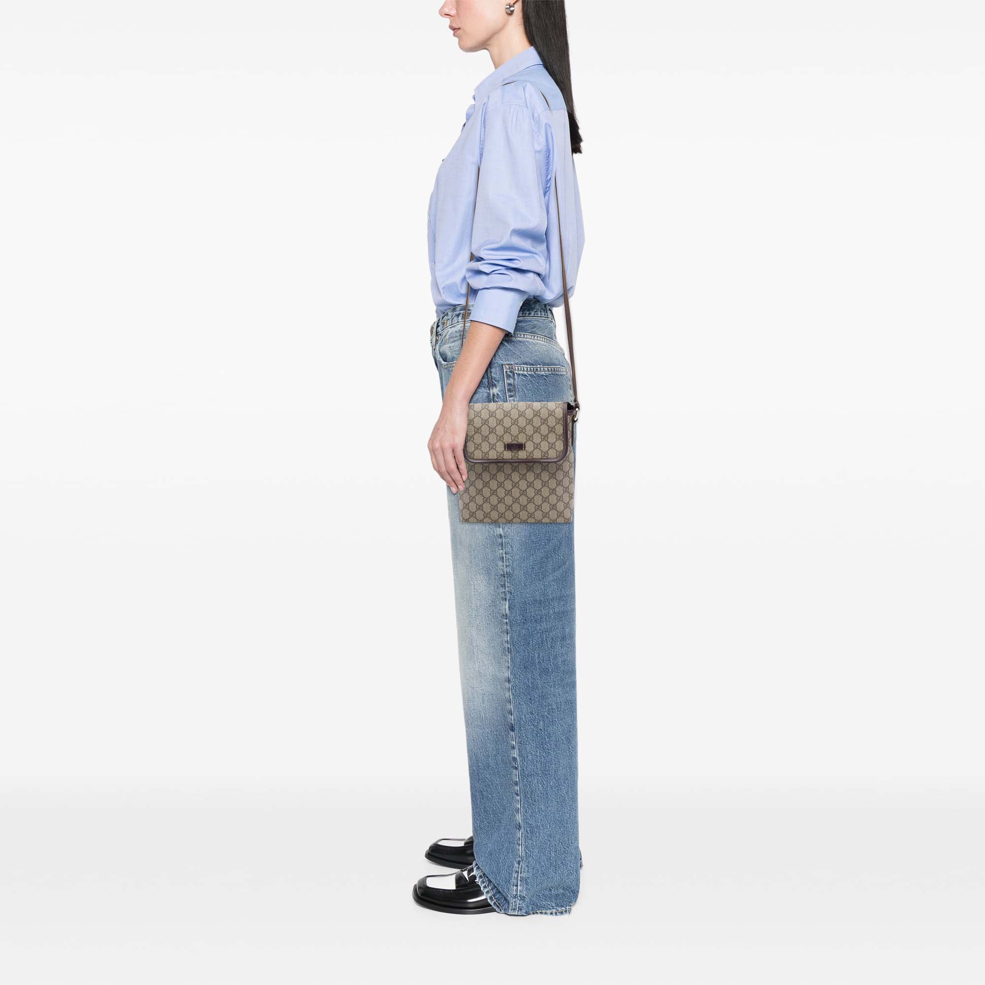 Flap Messenger GG Coated Canvas Small - Image 7