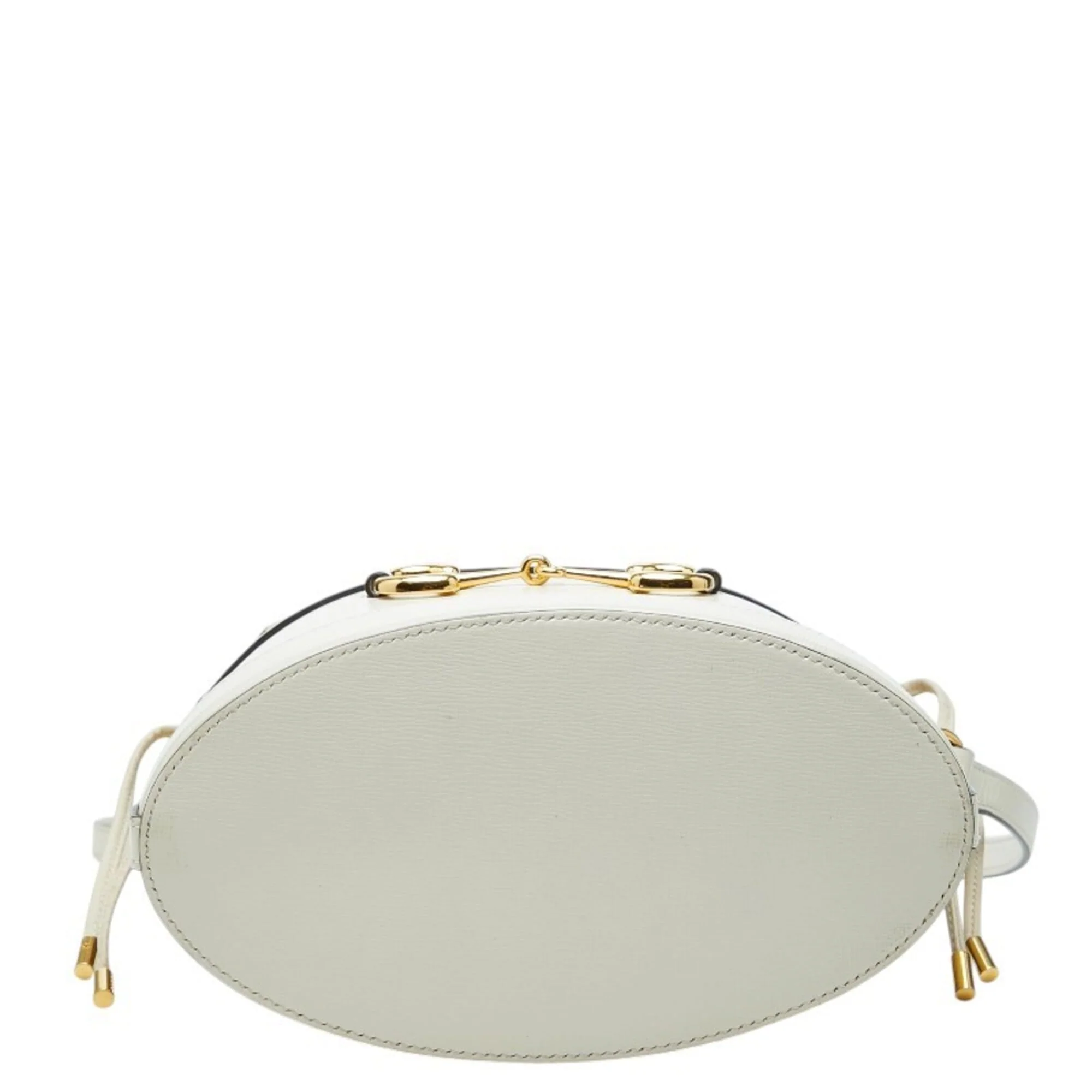 Horsebit 1955 Bucket Crossbody Bag Leather and GG Canvas Small - Image 3