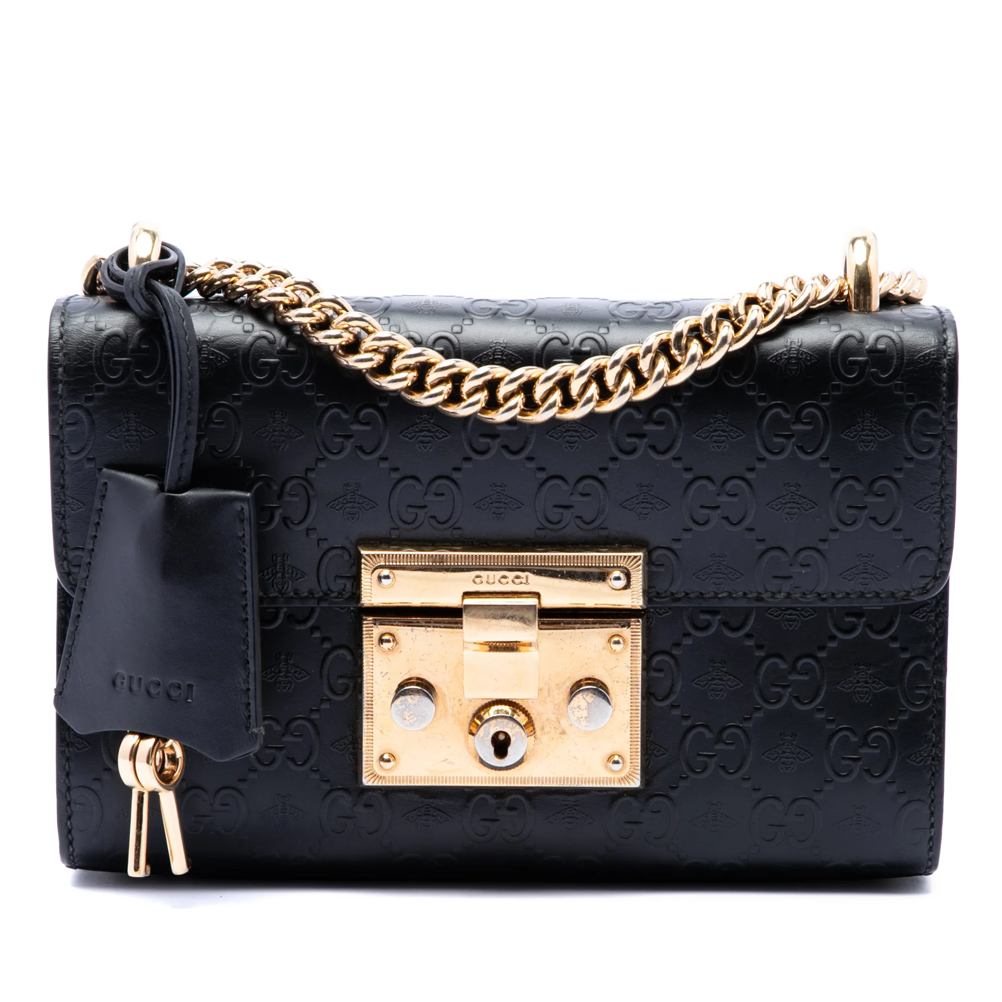 Padlock Shoulder Bag Guccissima Leather Small