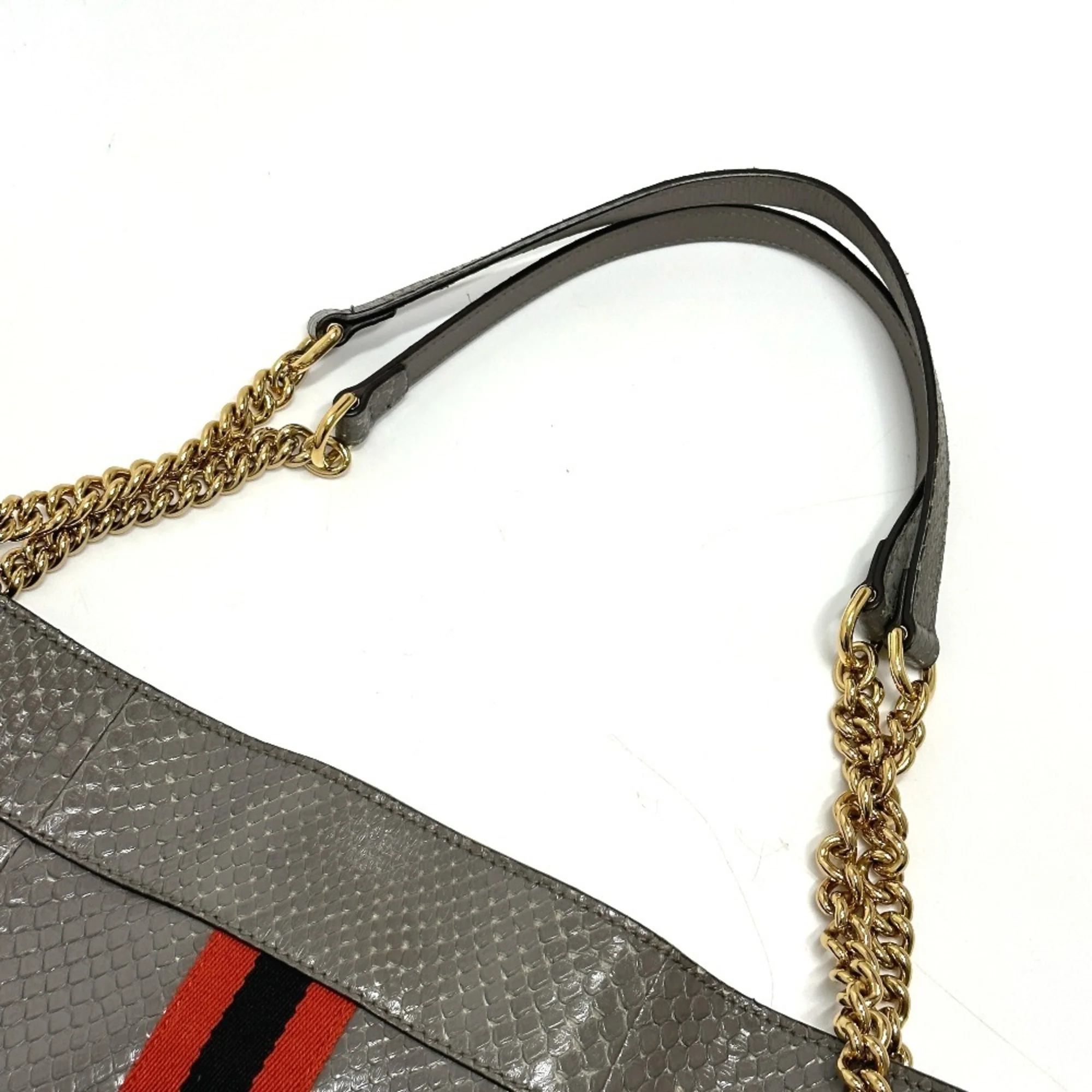 Rajah Chain Tote Snakeskin Large - Image 7