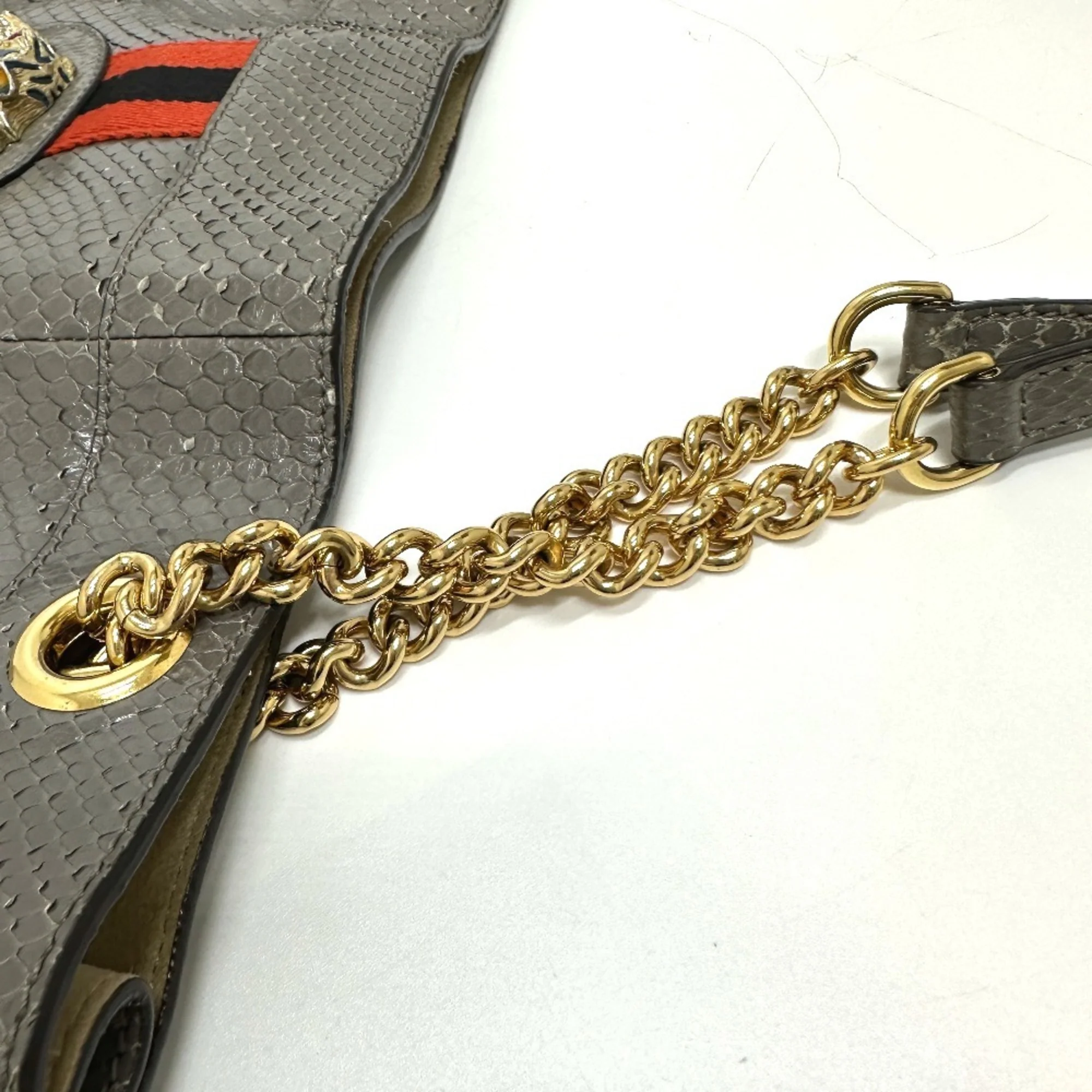 Rajah Chain Tote Snakeskin Large - Image 9
