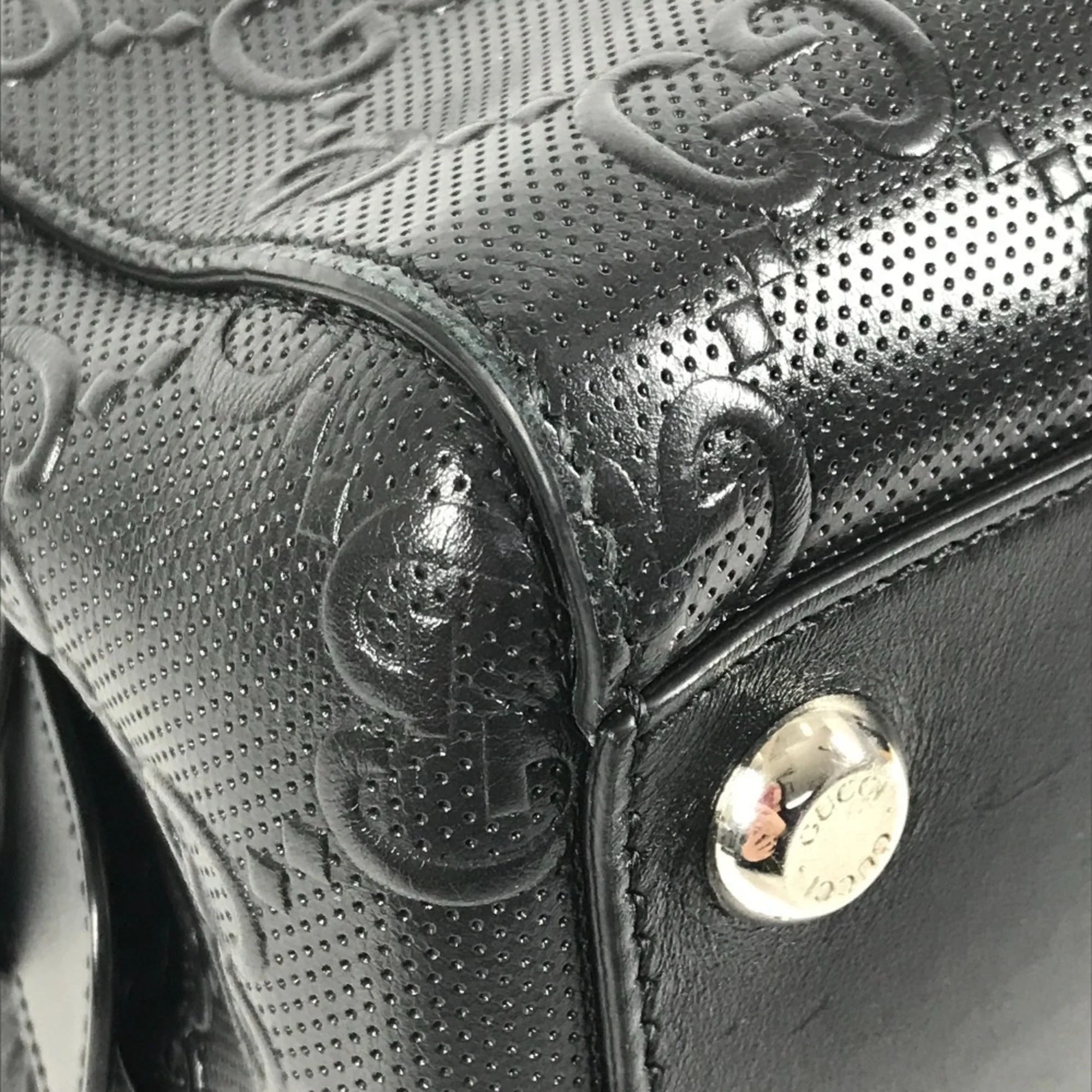 Tote Bag GG Embossed Perforated Leather - Image 7