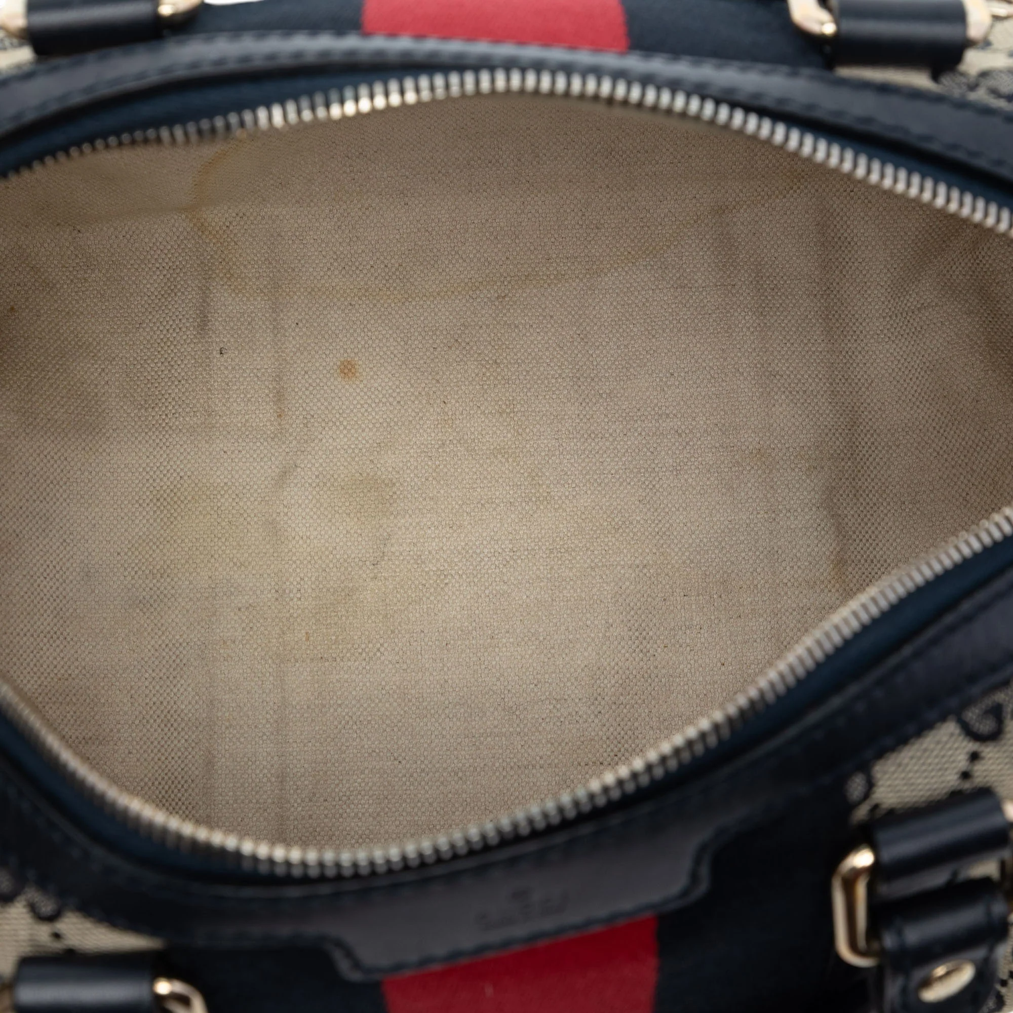 Vintage Web Boston Bag GG Canvas Small - Image 4