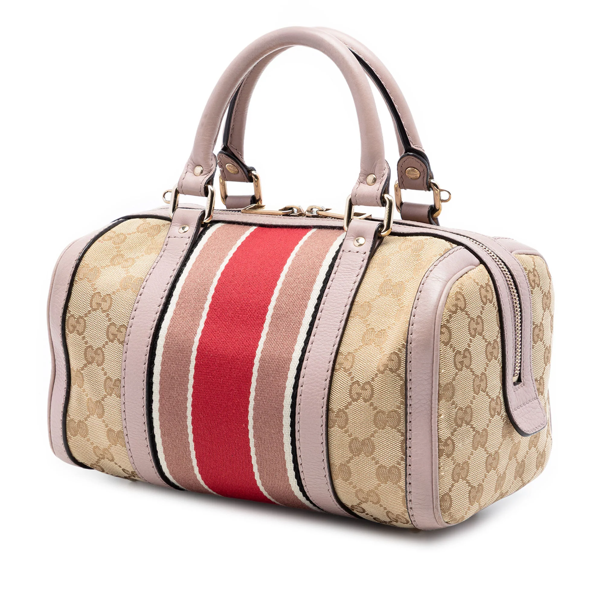 Vintage Web Boston Bag GG Canvas Small - Image 2