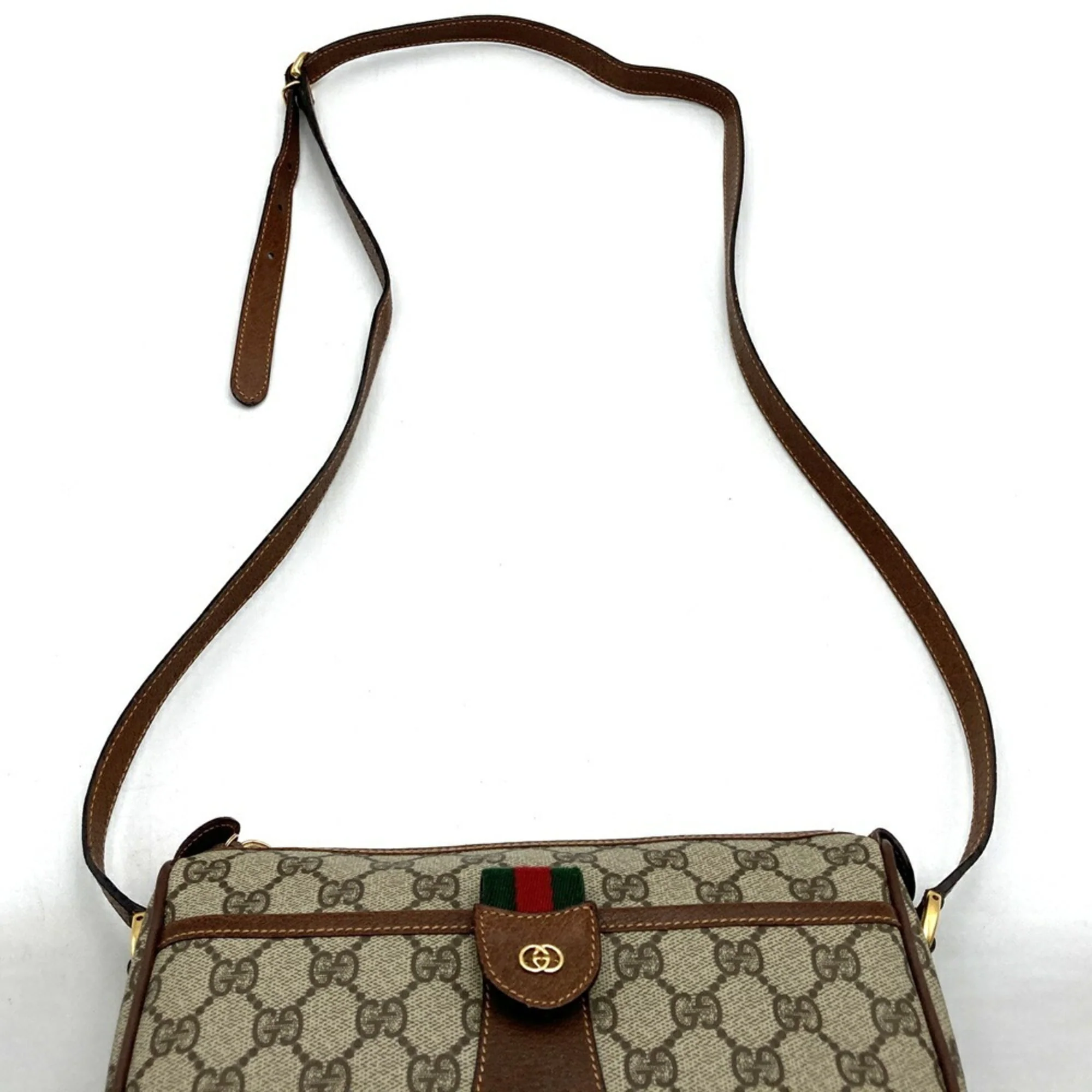 Vintage Web Crossbody Bag GG Coated Canvas Small - Image 5