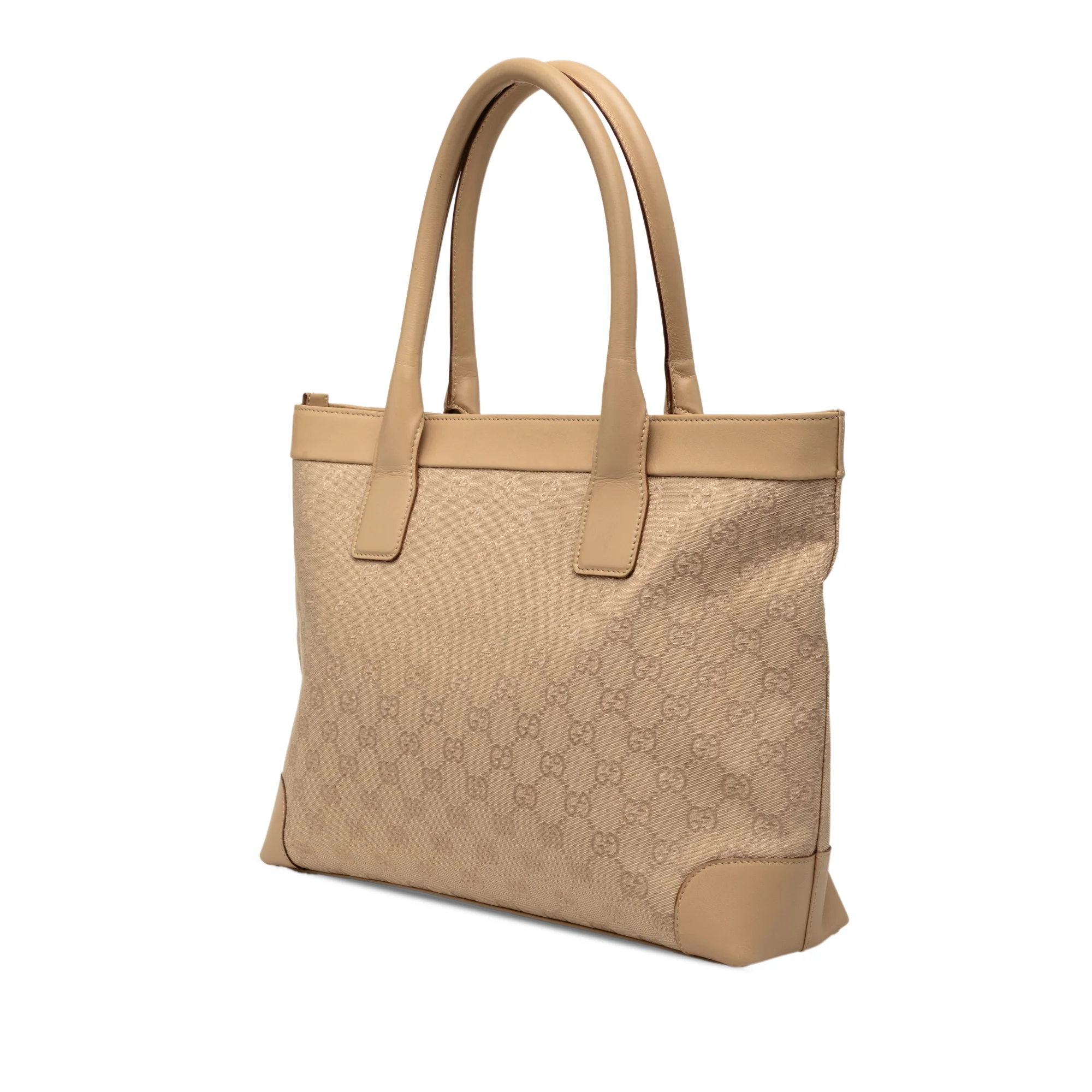 Vintage Zip Tote GG Canvas with Leather Medium - Image 2