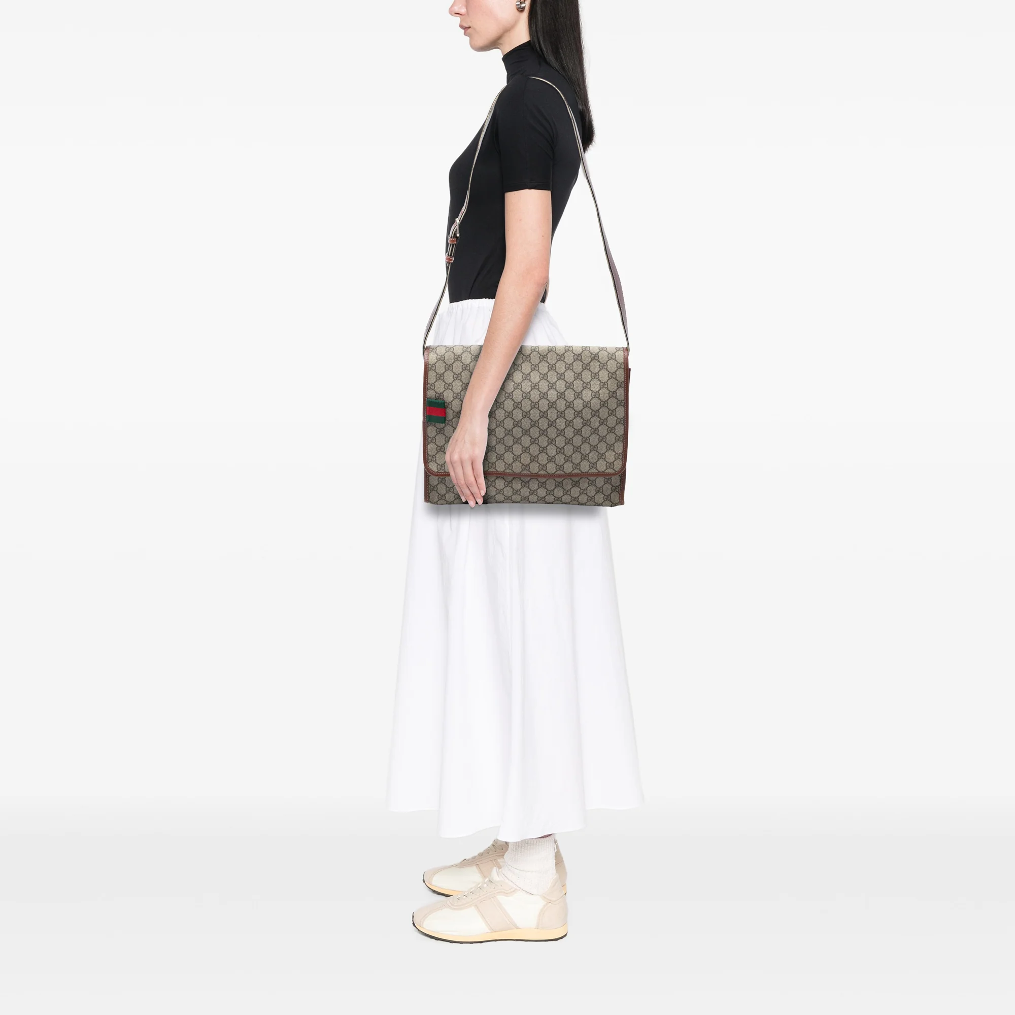 Web Loop Messenger GG Coated Canvas Large - Image 7