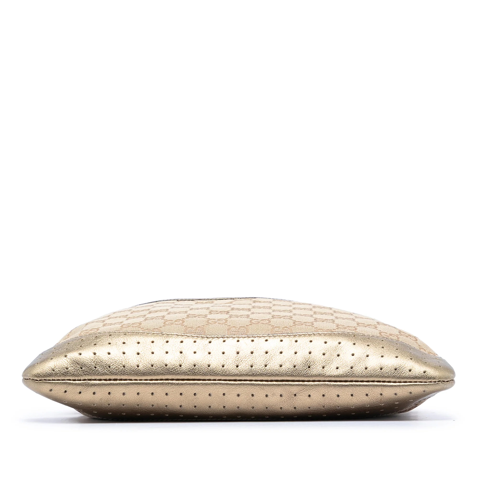 Zip Messenger Bag GG Canvas with Perforated Leather Medium - Image 3
