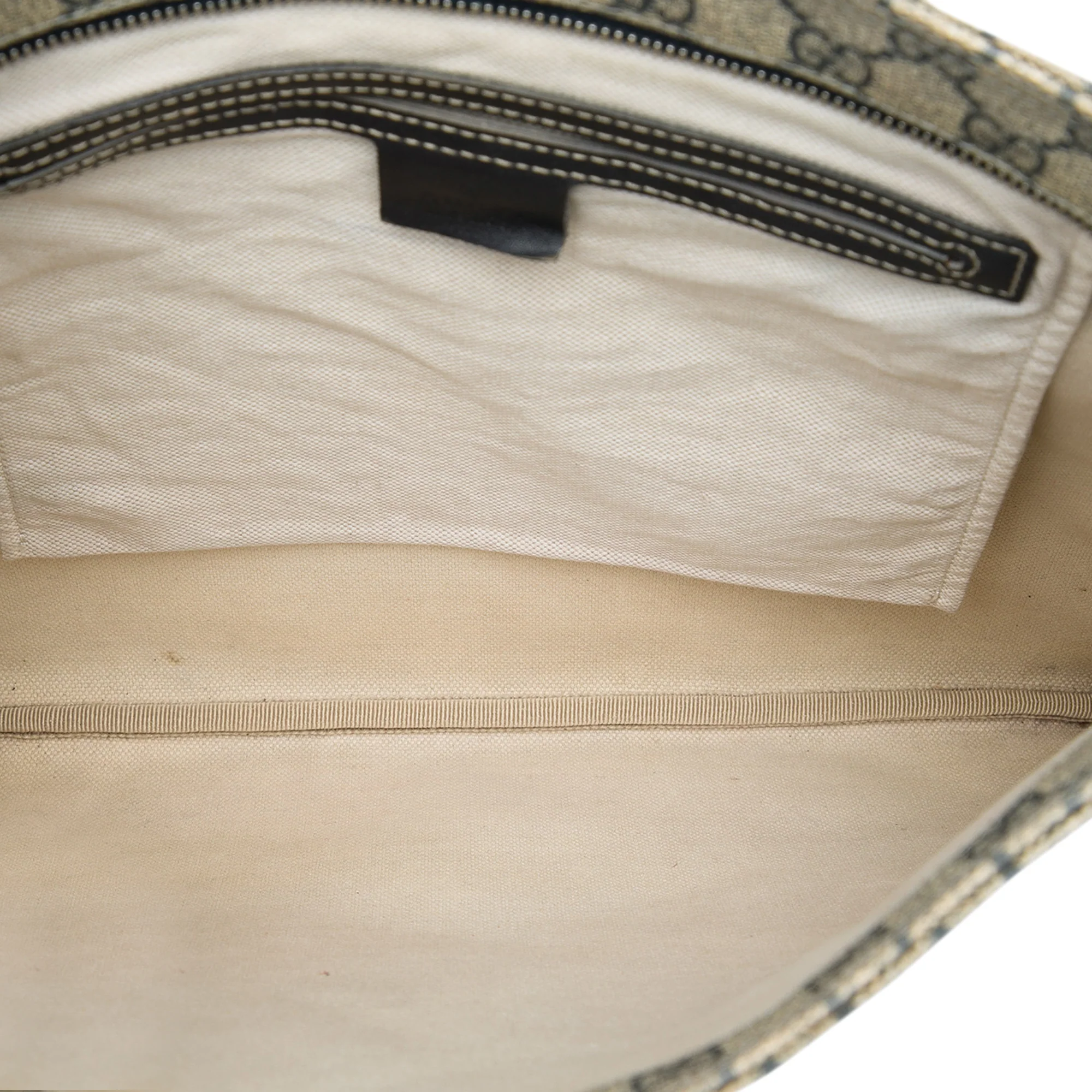 Zip Top Messenger Bag GG Coated Canvas Large - Image 4