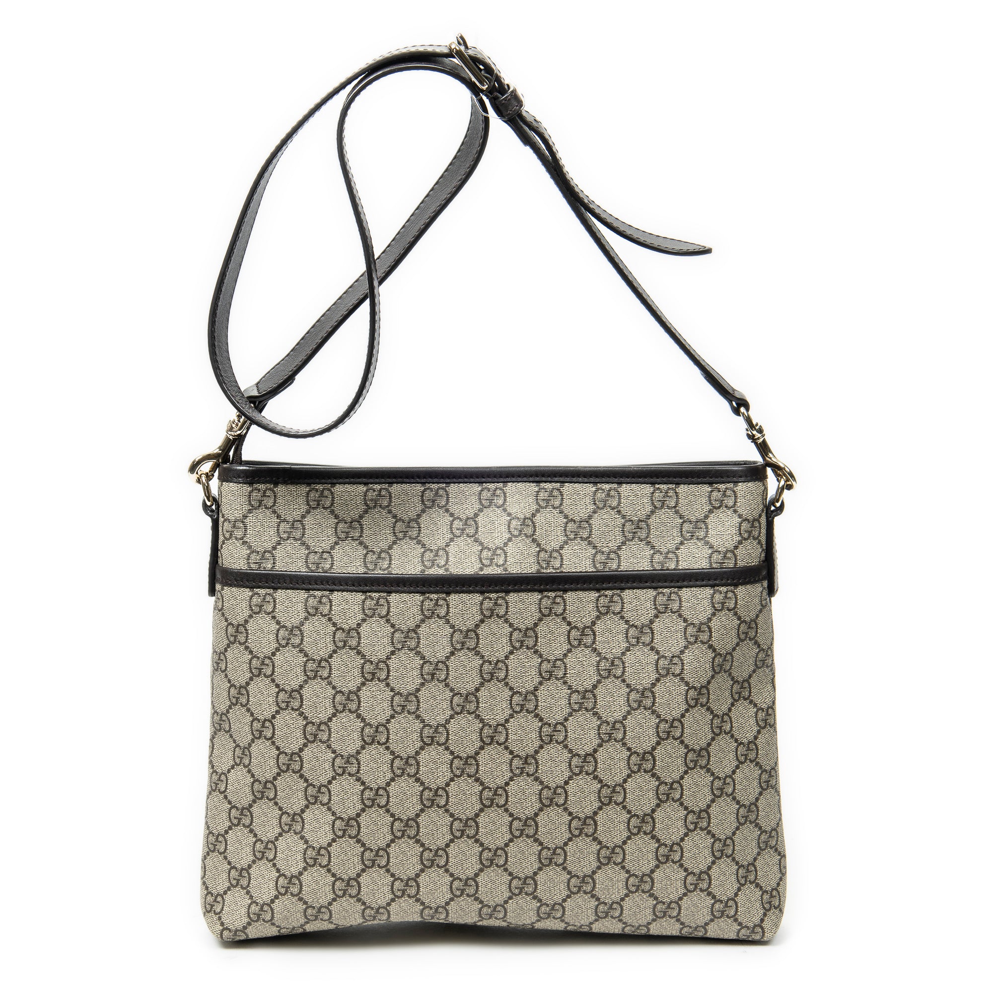 Zip Top Messenger Bag GG Coated Canvas Medium - Image 5