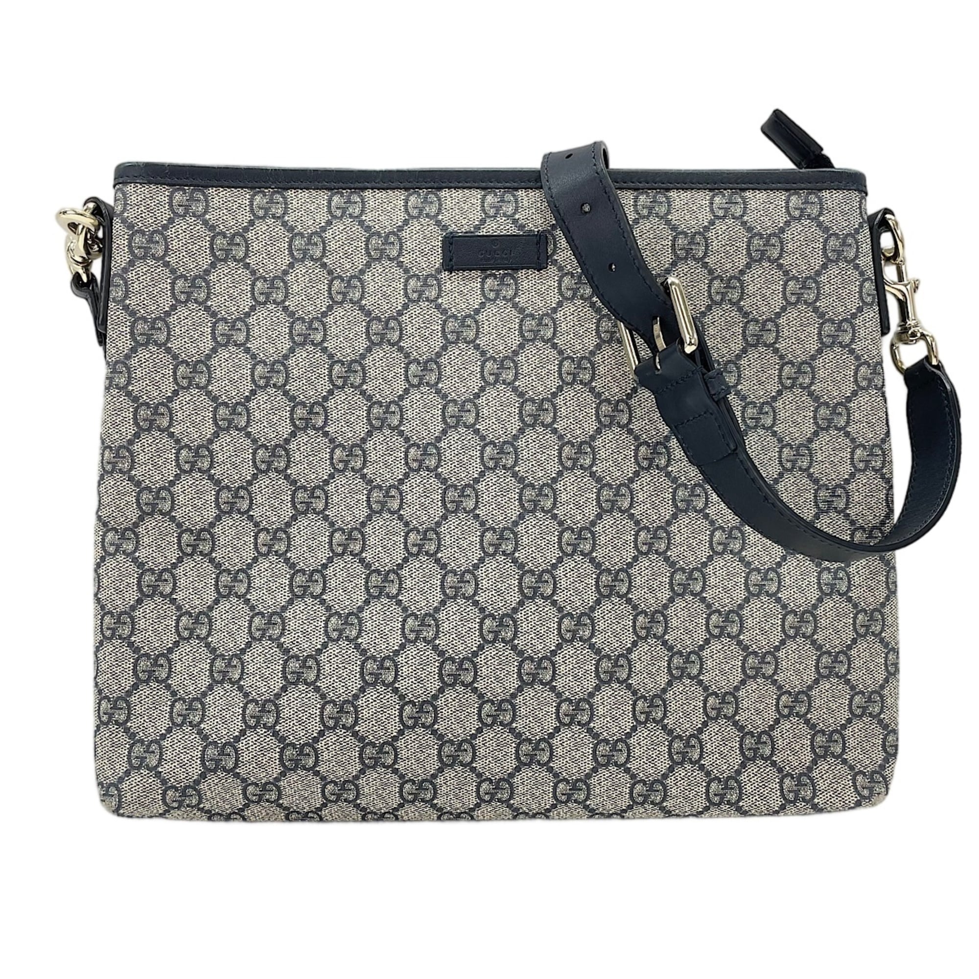 Zip Top Messenger Bag GG Coated Canvas Medium