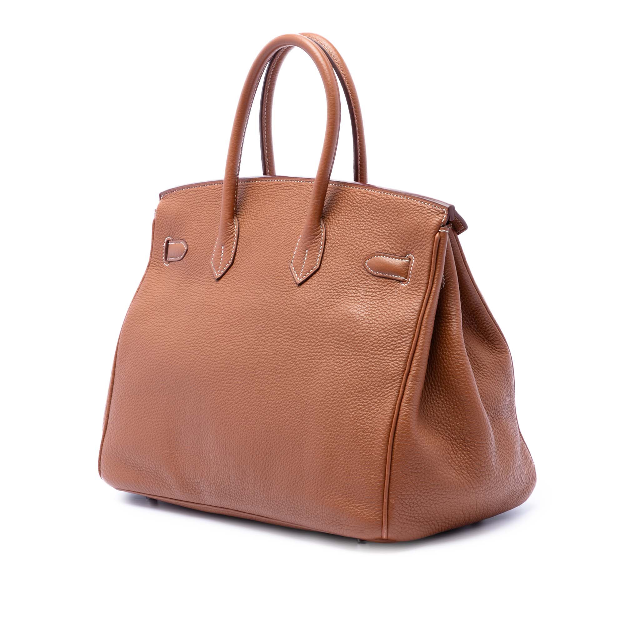 Birkin Handbag Brown Togo with Palladium Hardware 35 - Image 2