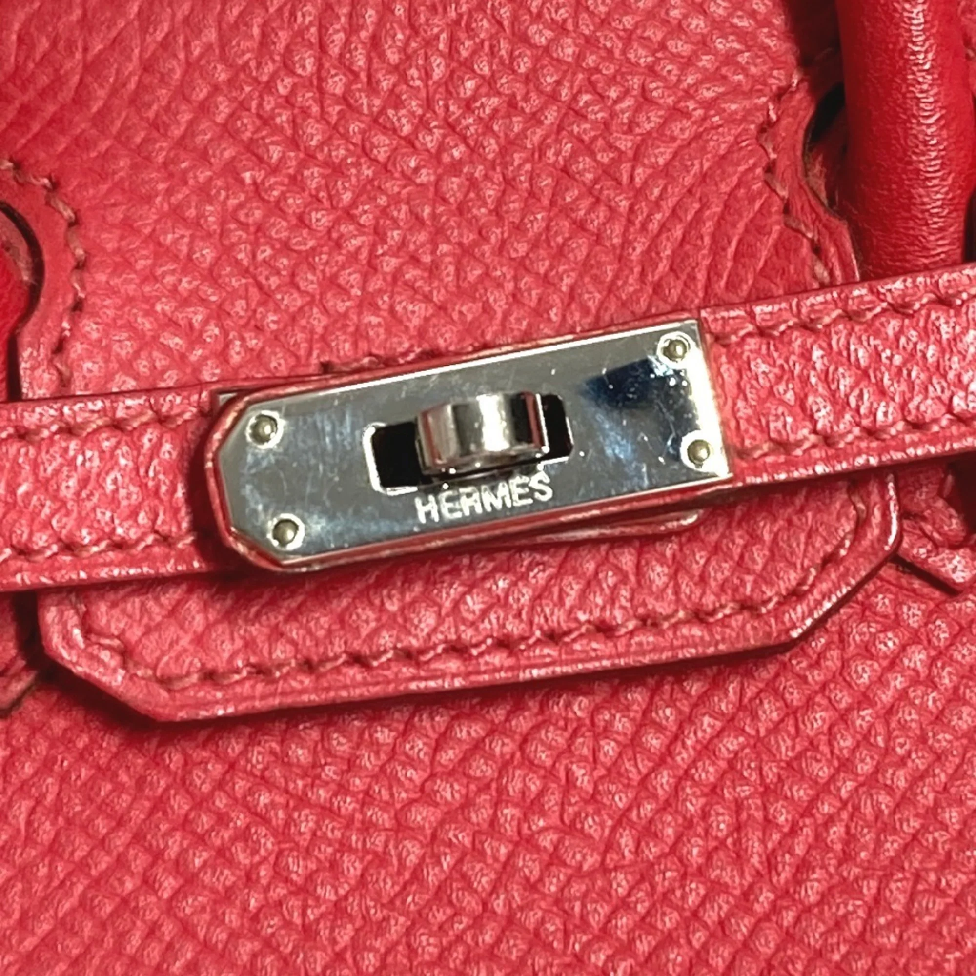 Birkin Handbag Pink Epsom with Palladium Hardware Tiny - Image 9