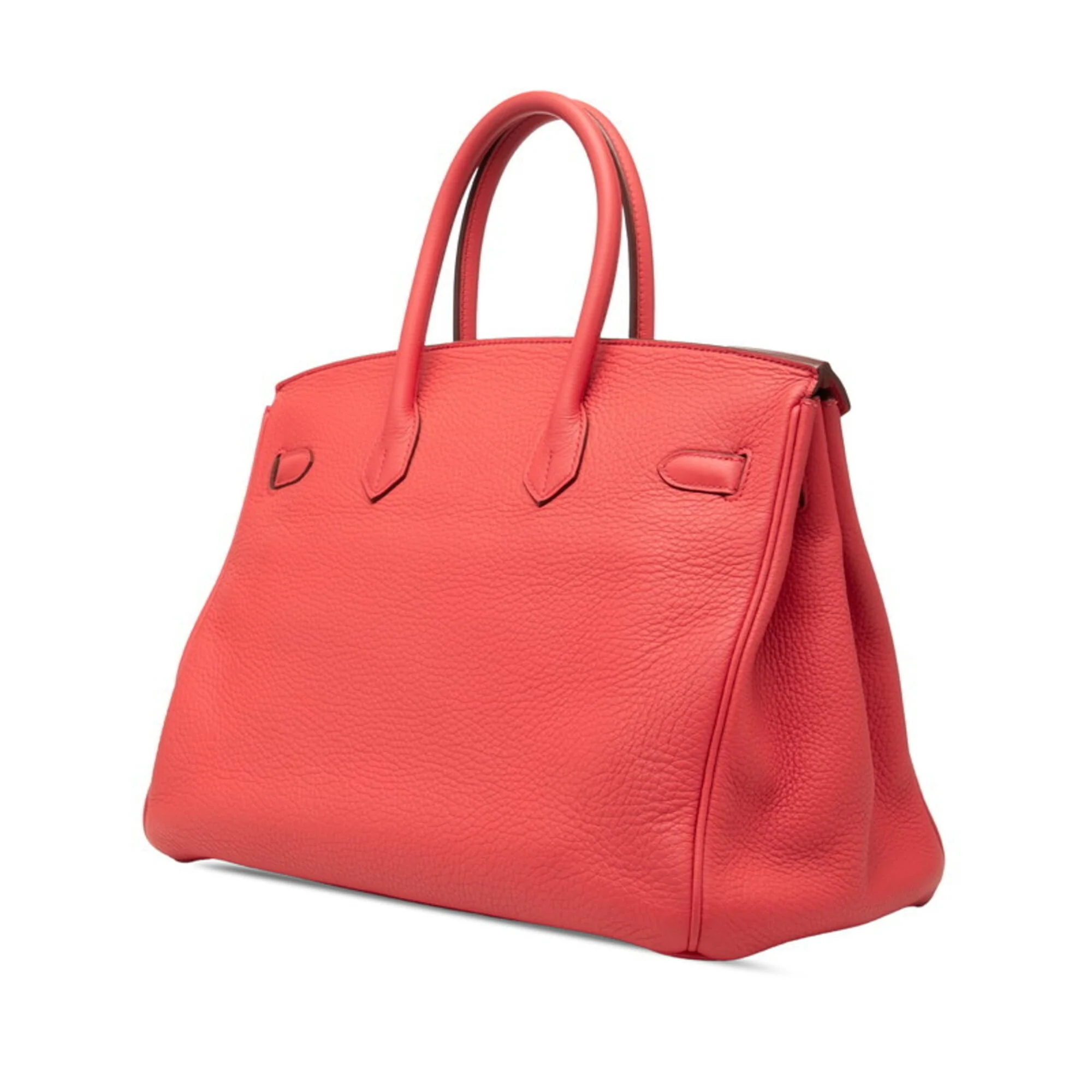Birkin Handbag Red Clemence with Palladium Hardware 35 - Image 2