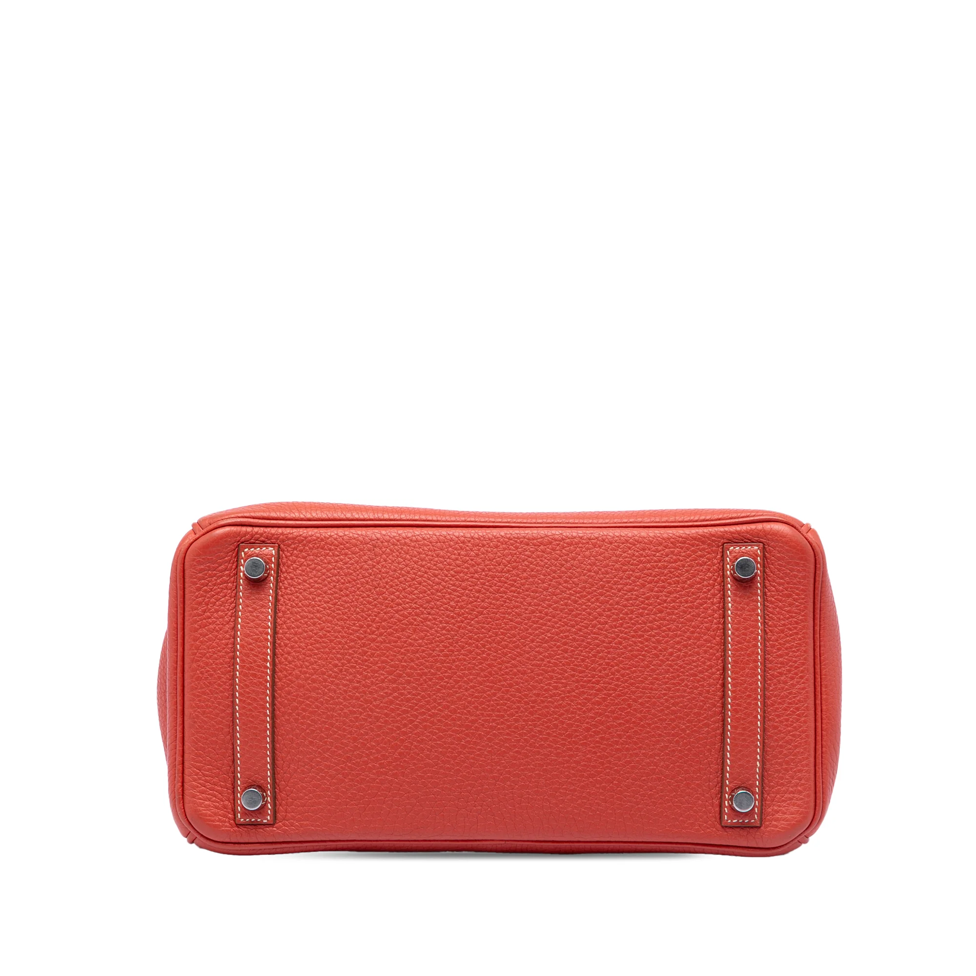 Birkin Handbag Red Togo with Palladium Hardware 30 - Image 3