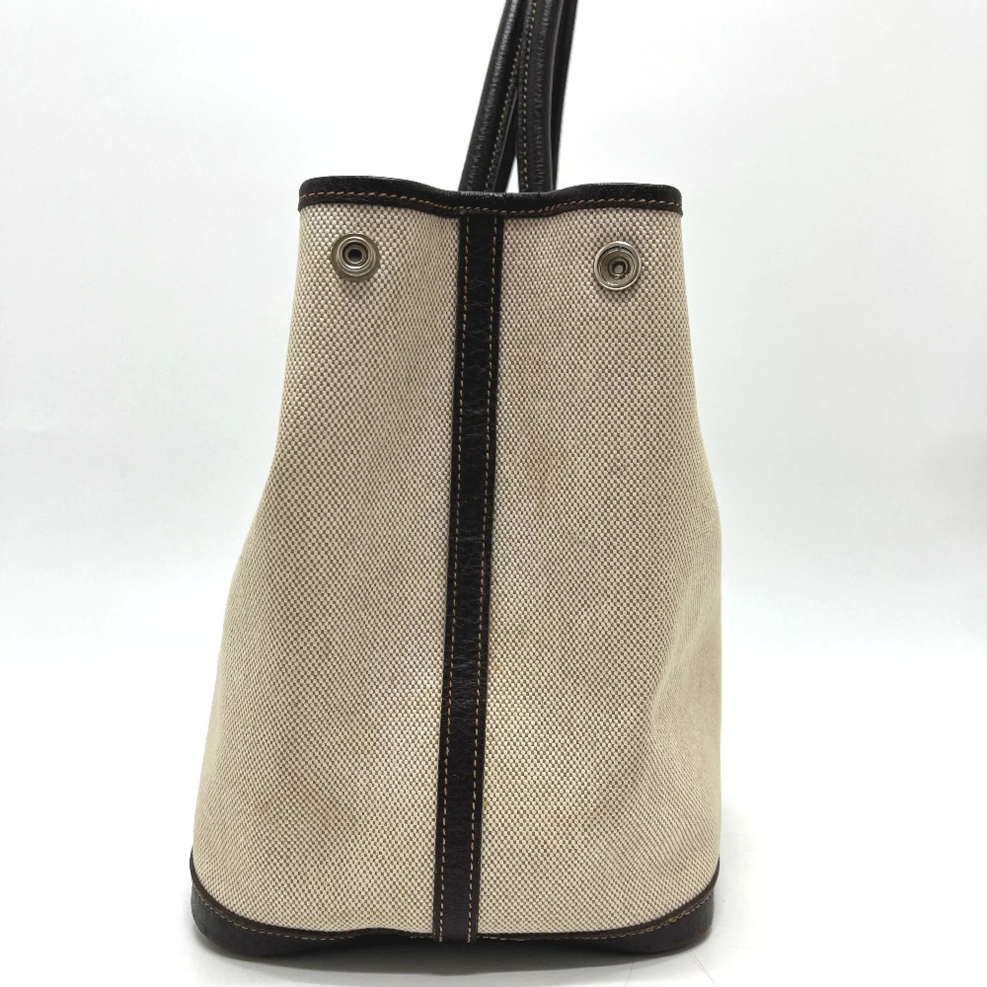 Garden Party Tote Toile and Leather 36 - Image 3