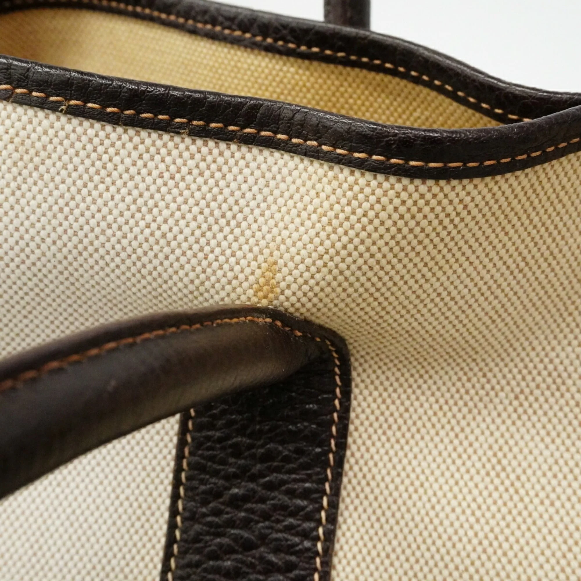 Garden Party Tote Toile and Leather 36 - Image 9