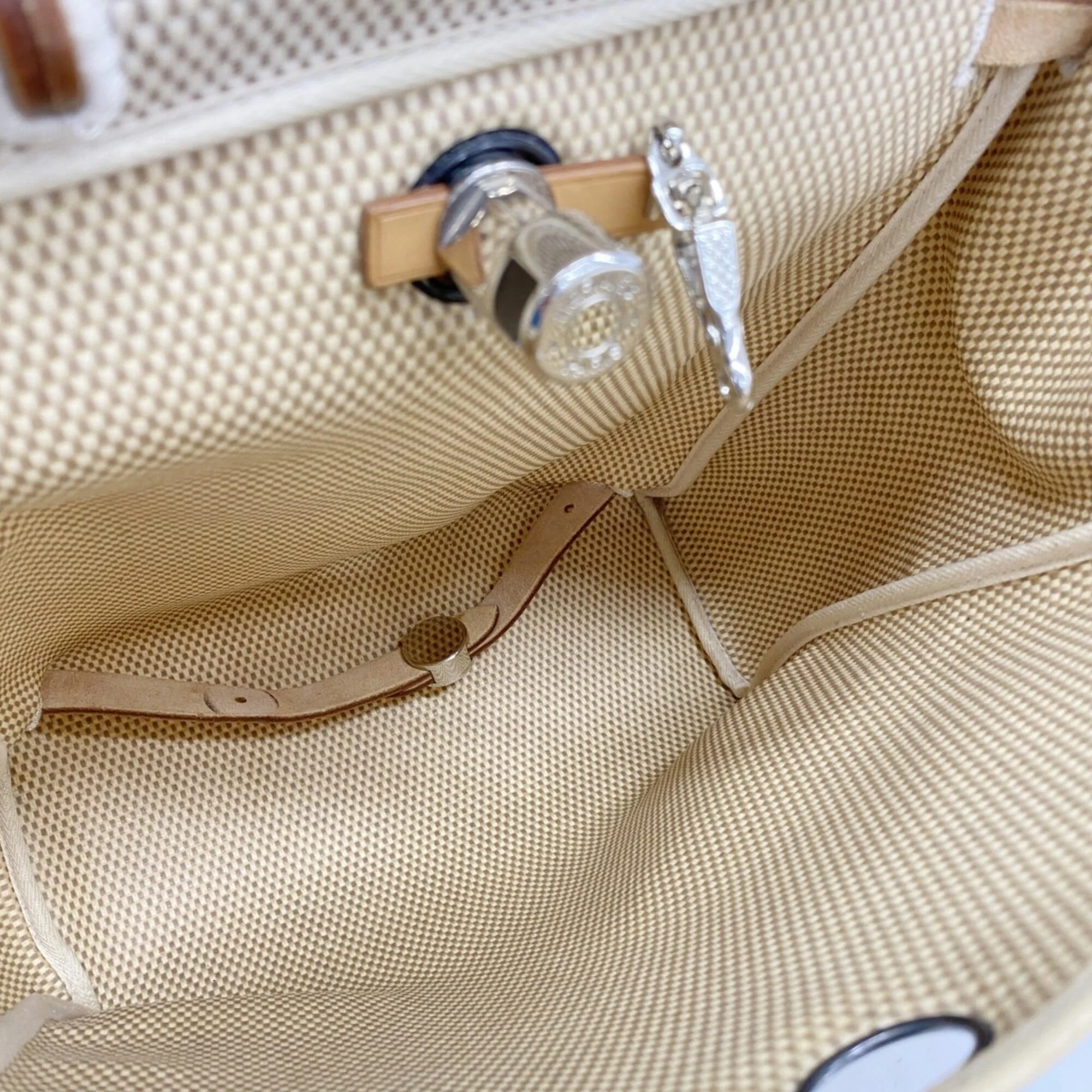 Herbag A Dos Zip Backpack Toile and Leather - Image 4